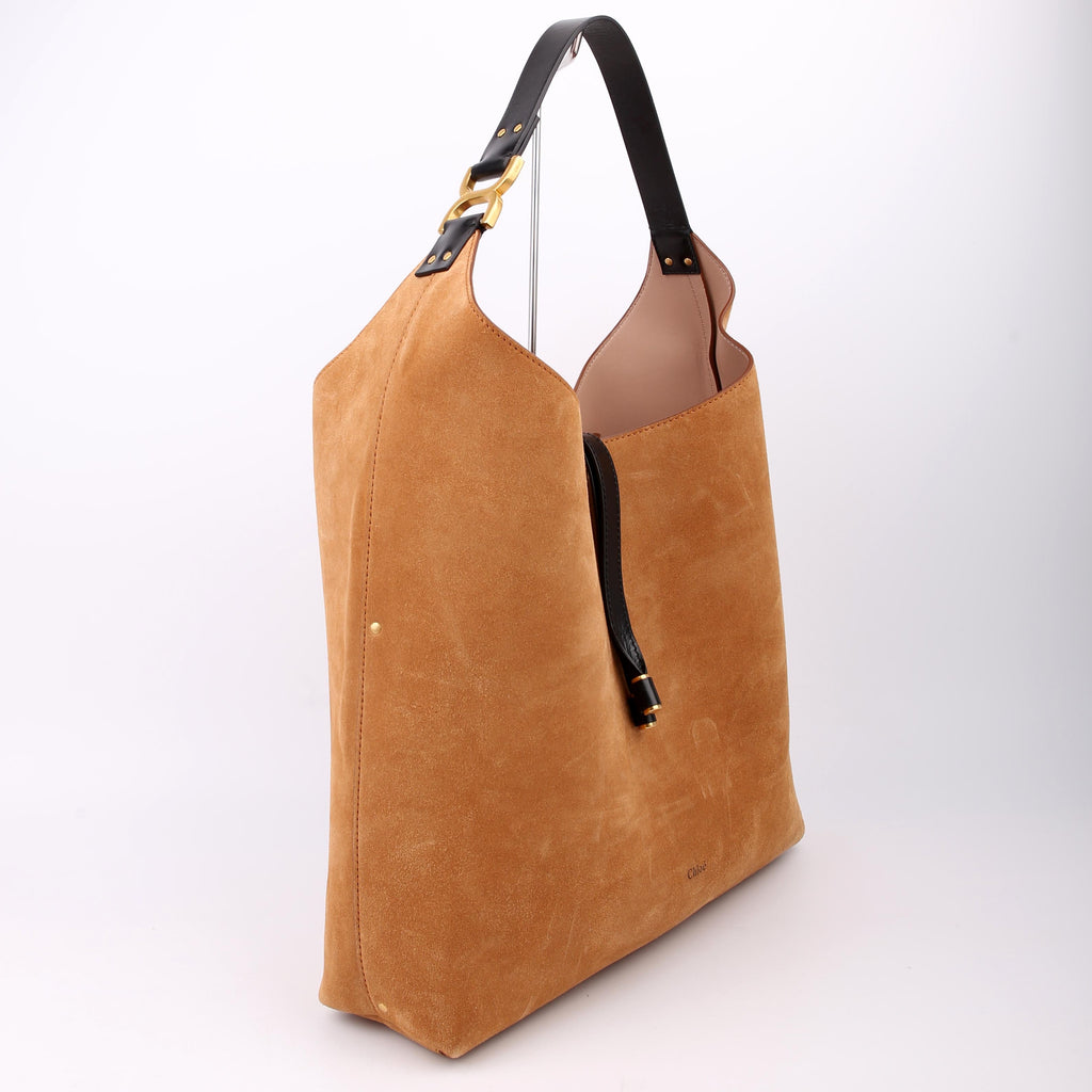 Marcie Hobo Nubuck Leather Brown