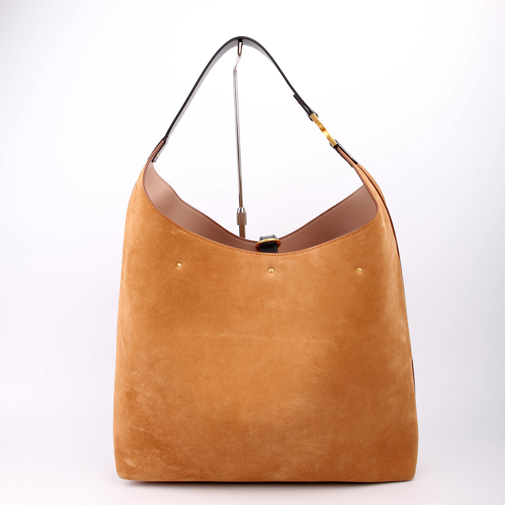 Marcie Hobo Nubuck Leather Brown