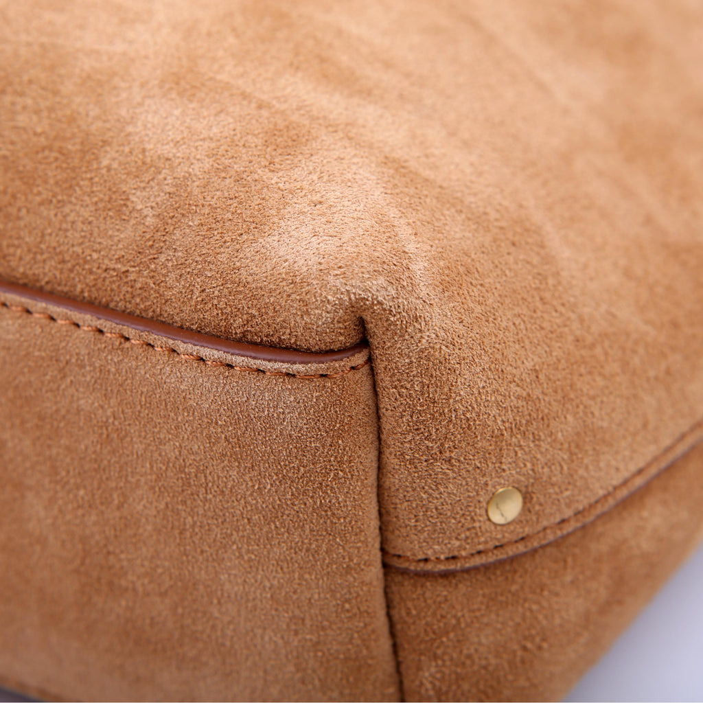 Marcie Hobo Nubuck Leather Brown