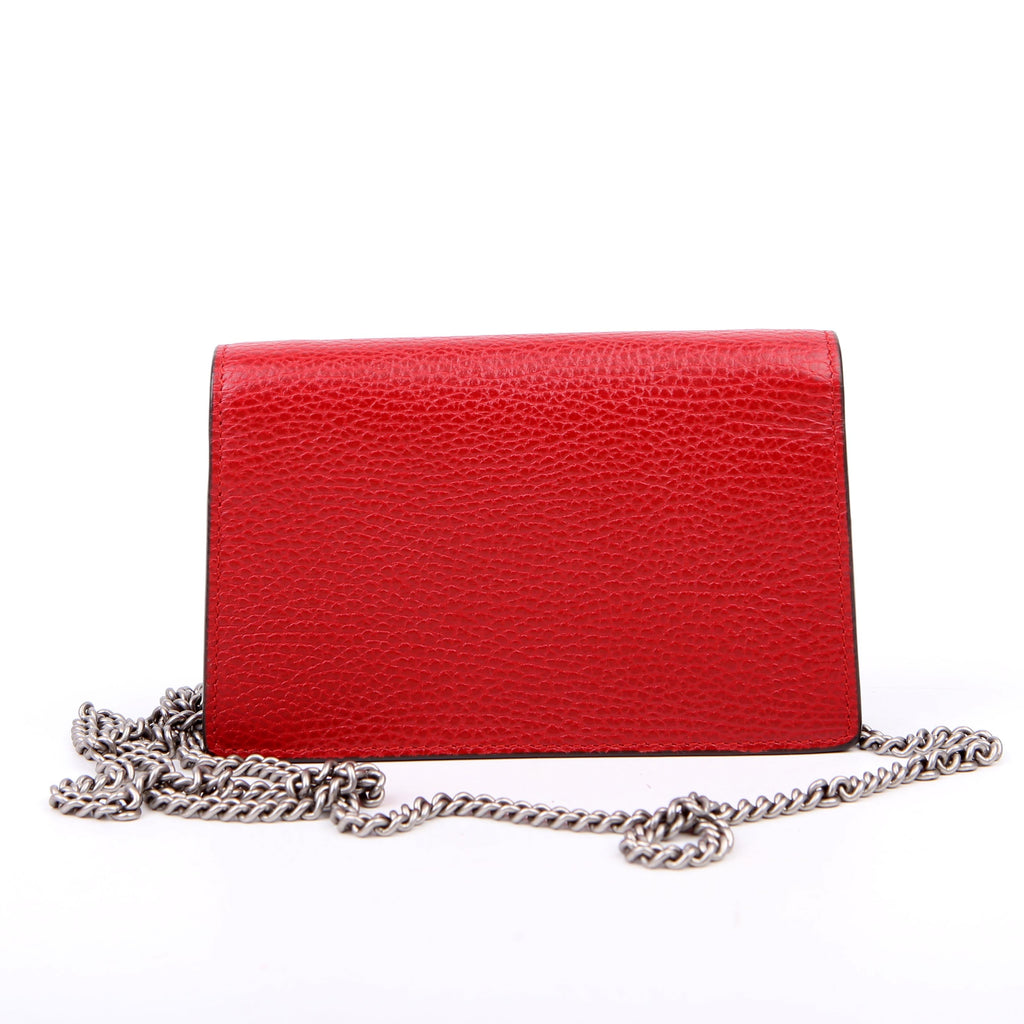 476432 Dionysus Leather Super Mini Red