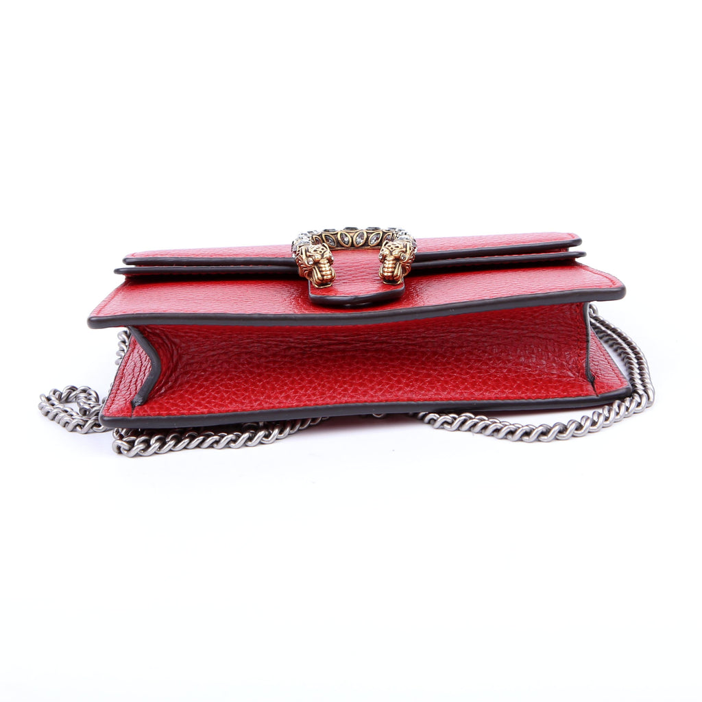 476432 Dionysus Leather Super Mini Red