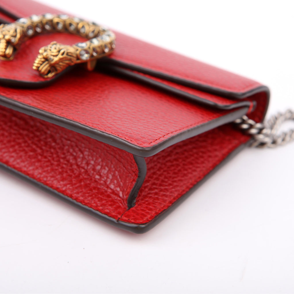 476432 Dionysus Leather Super Mini Red