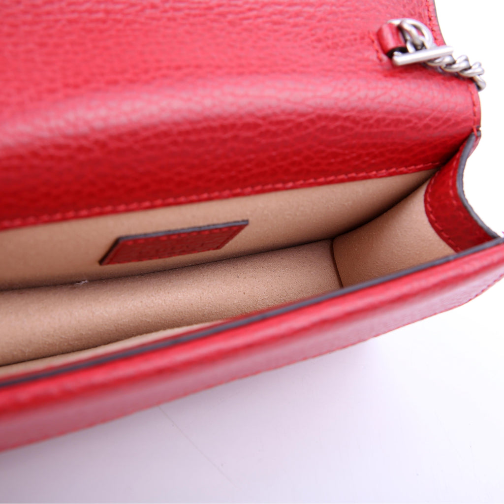476432 Dionysus Leather Super Mini Red
