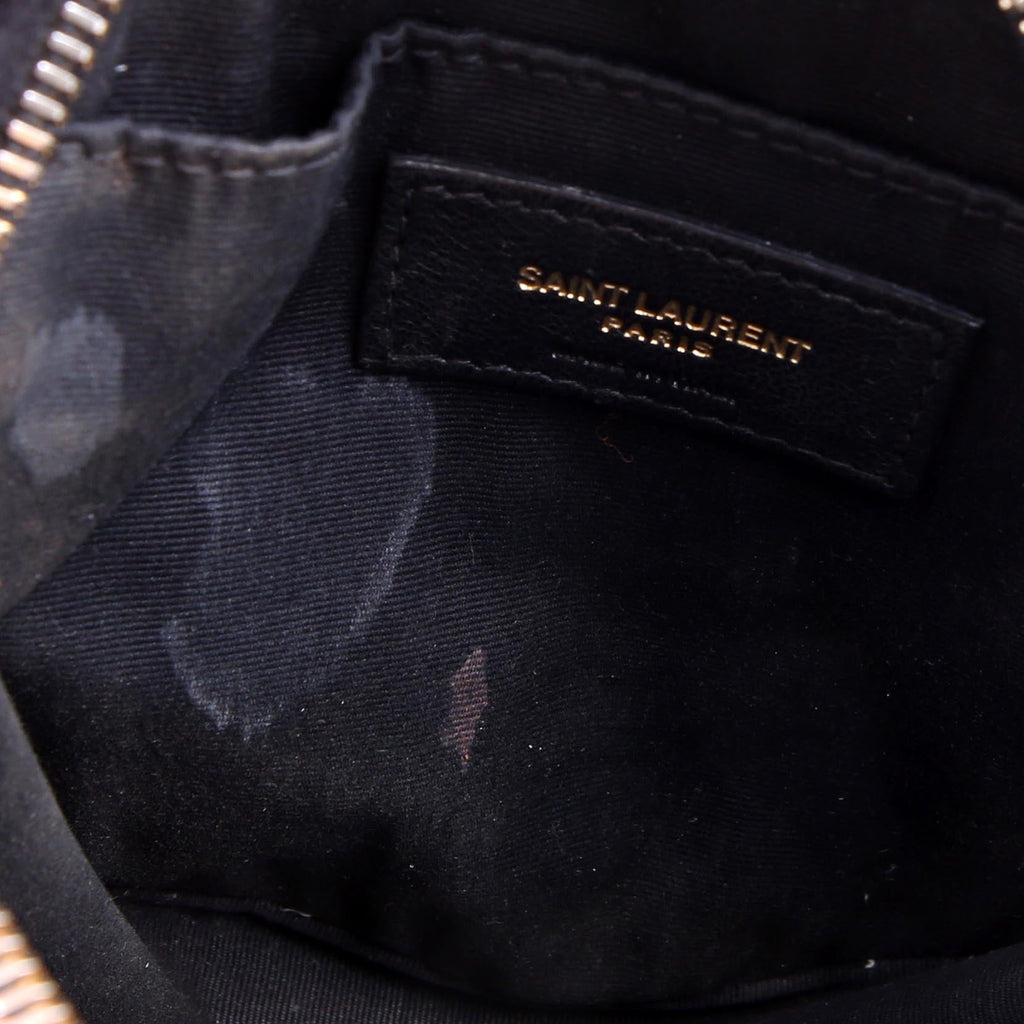 SAINT LAURENT Grain De Round Camera Bag Black