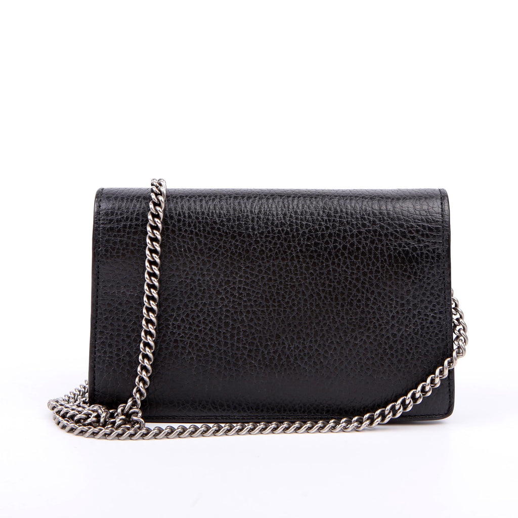 Gucci 476432 Dionysus Leather Super Mini Black