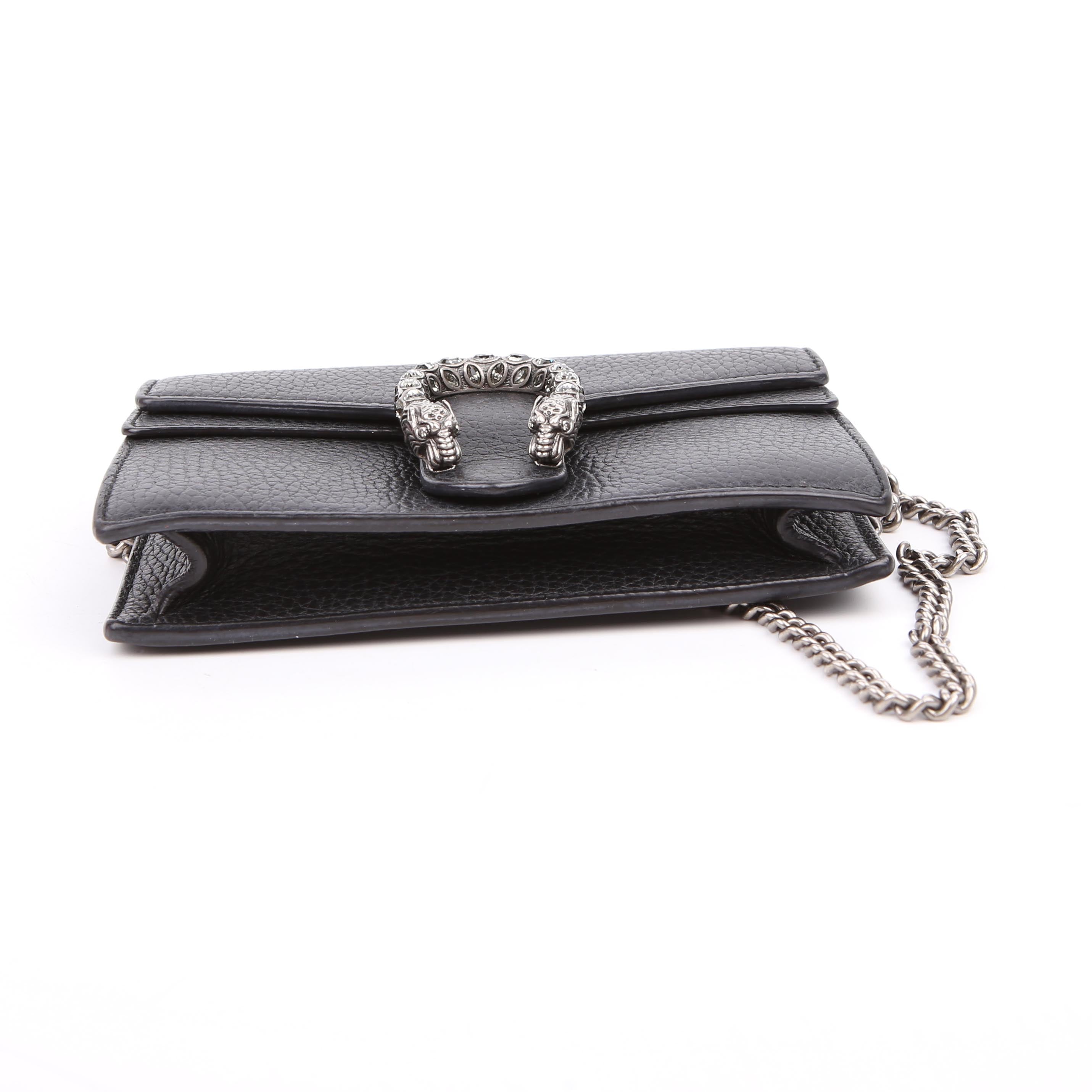 Gucci 476432 Dionysus Leather Super Mini Black