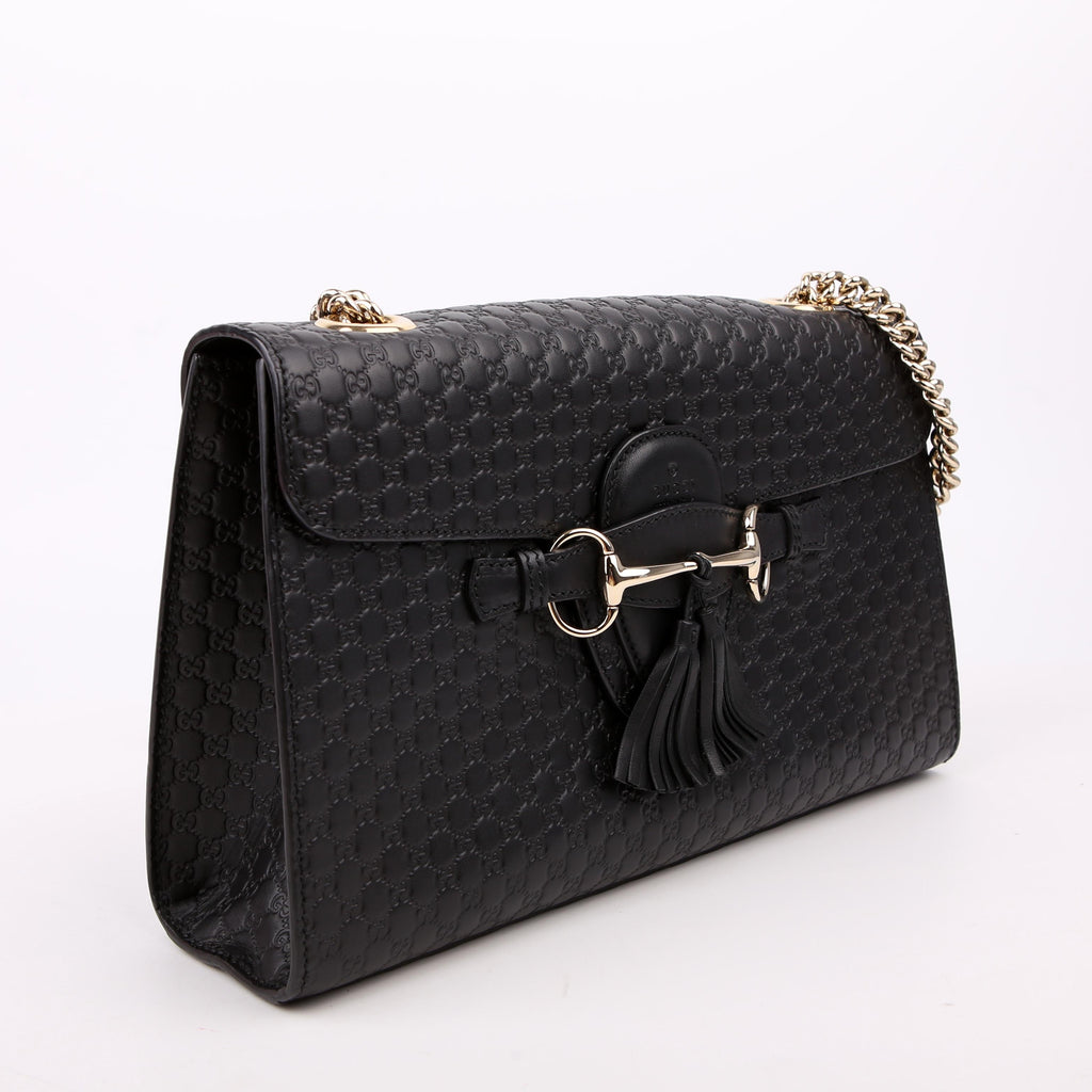 449635 Emily Micro Medium Chain Black