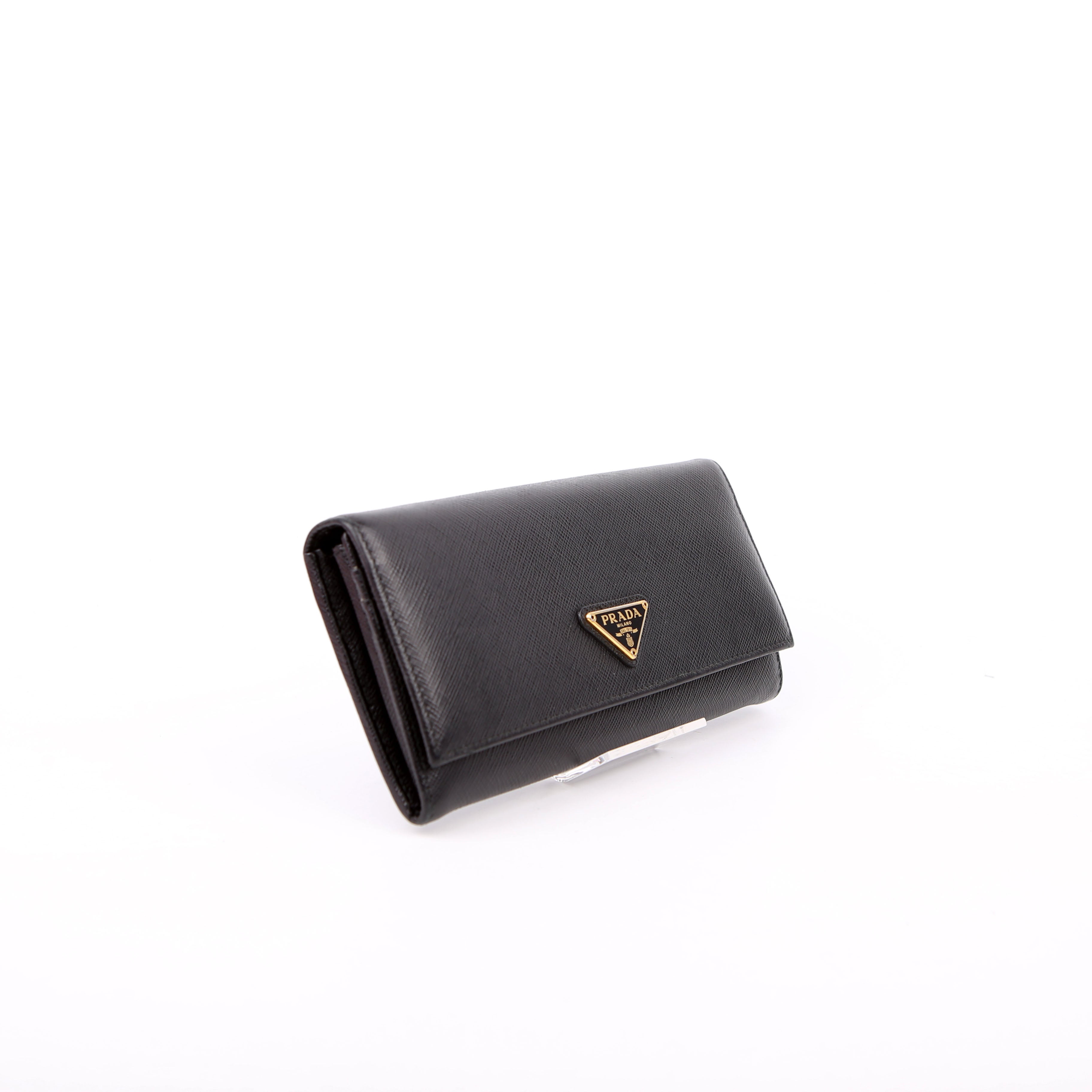 Saffiano Chain Wallet 1MH132 Black