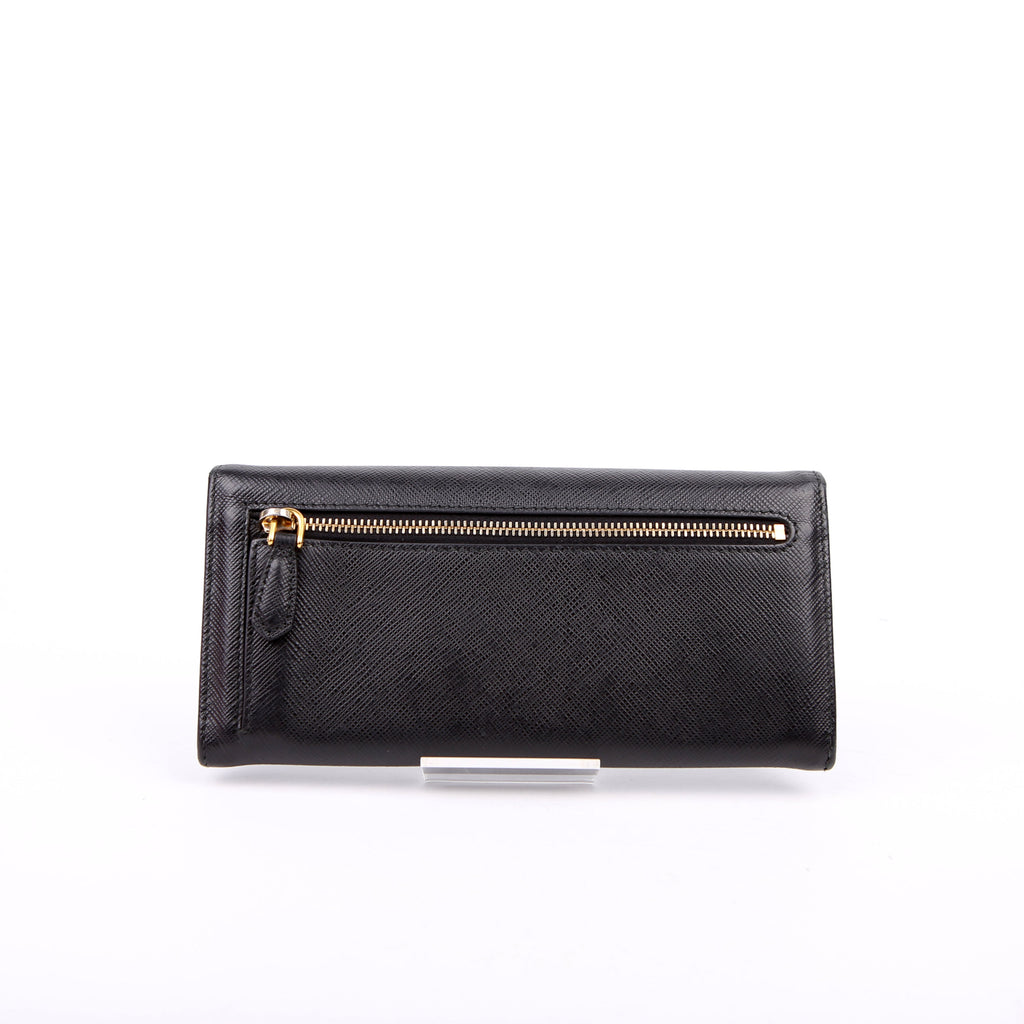 Saffiano Chain Wallet 1MH132 Black