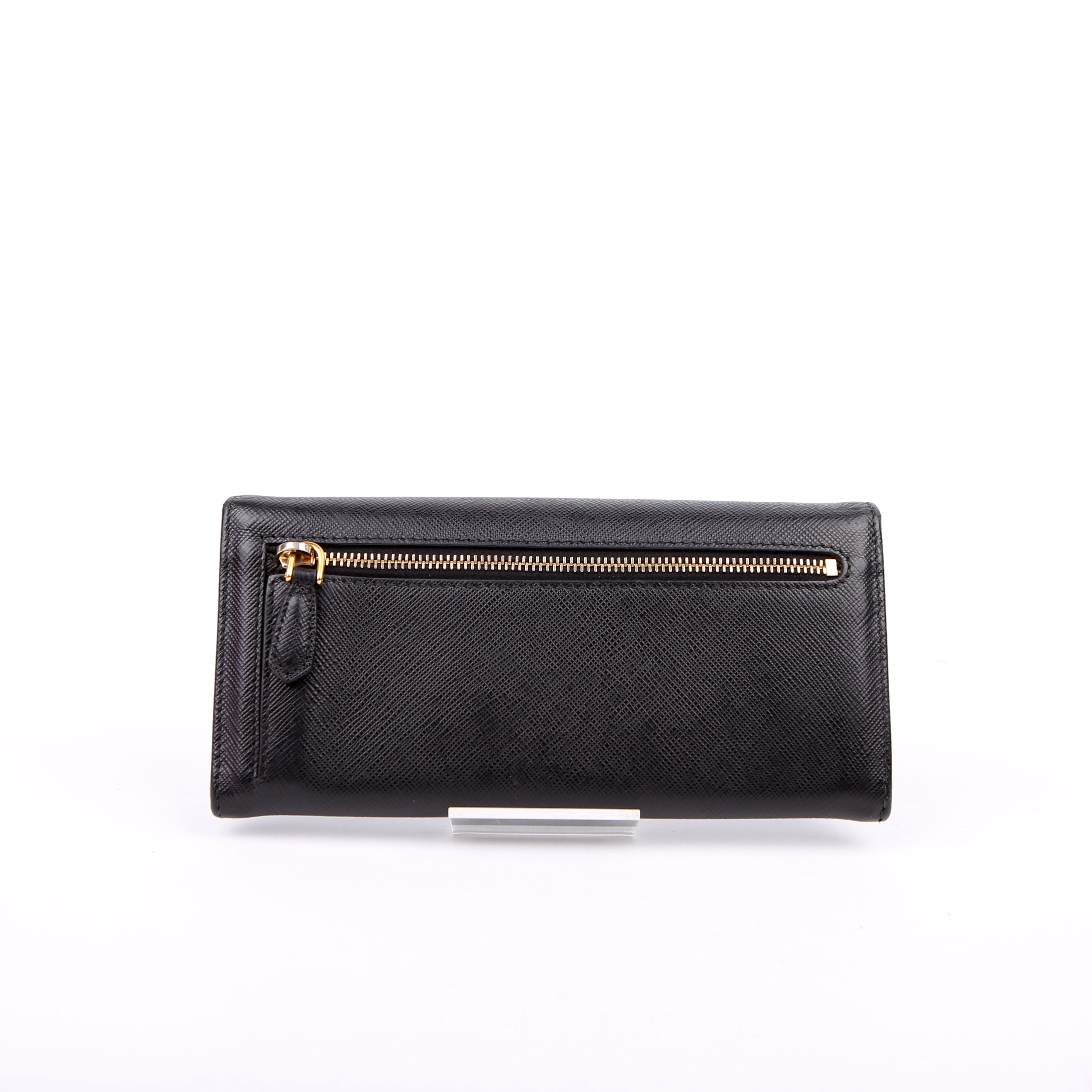 Saffiano Chain Wallet 1MH132 Black