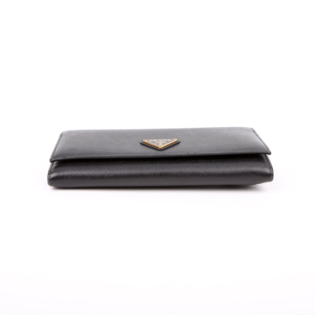 Saffiano Chain Wallet 1MH132 Black