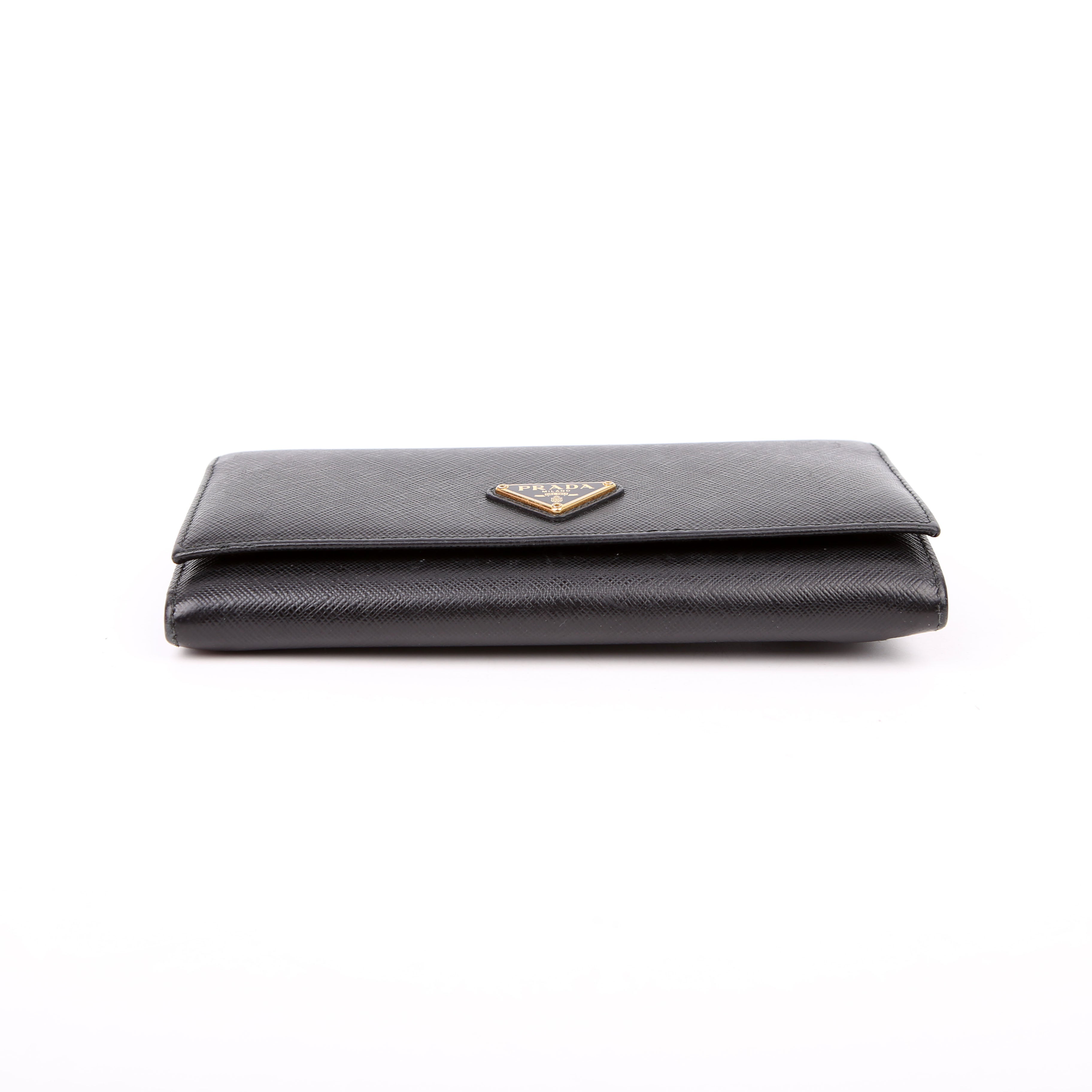 Saffiano Chain Wallet 1MH132 Black