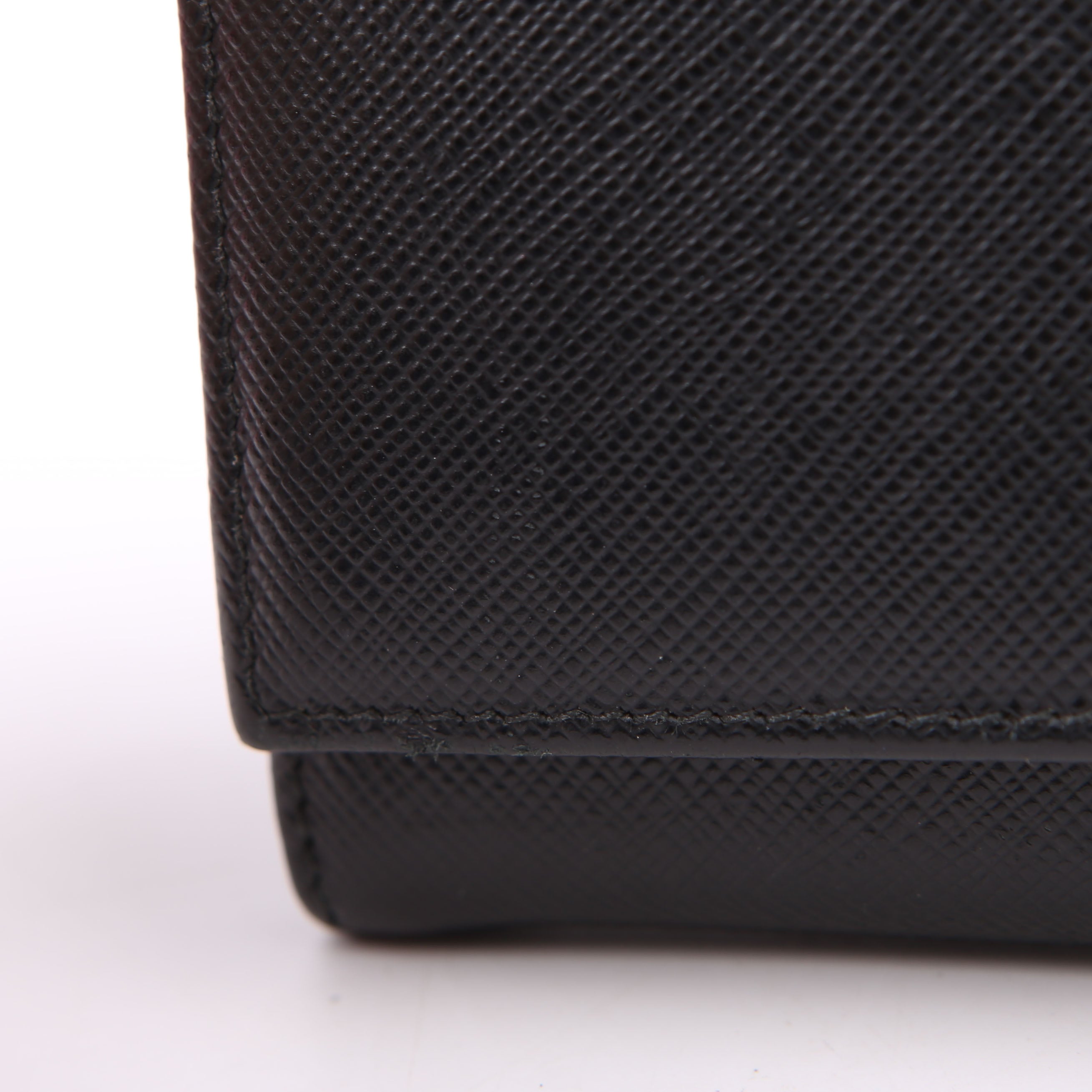 Saffiano Chain Wallet 1MH132 Black