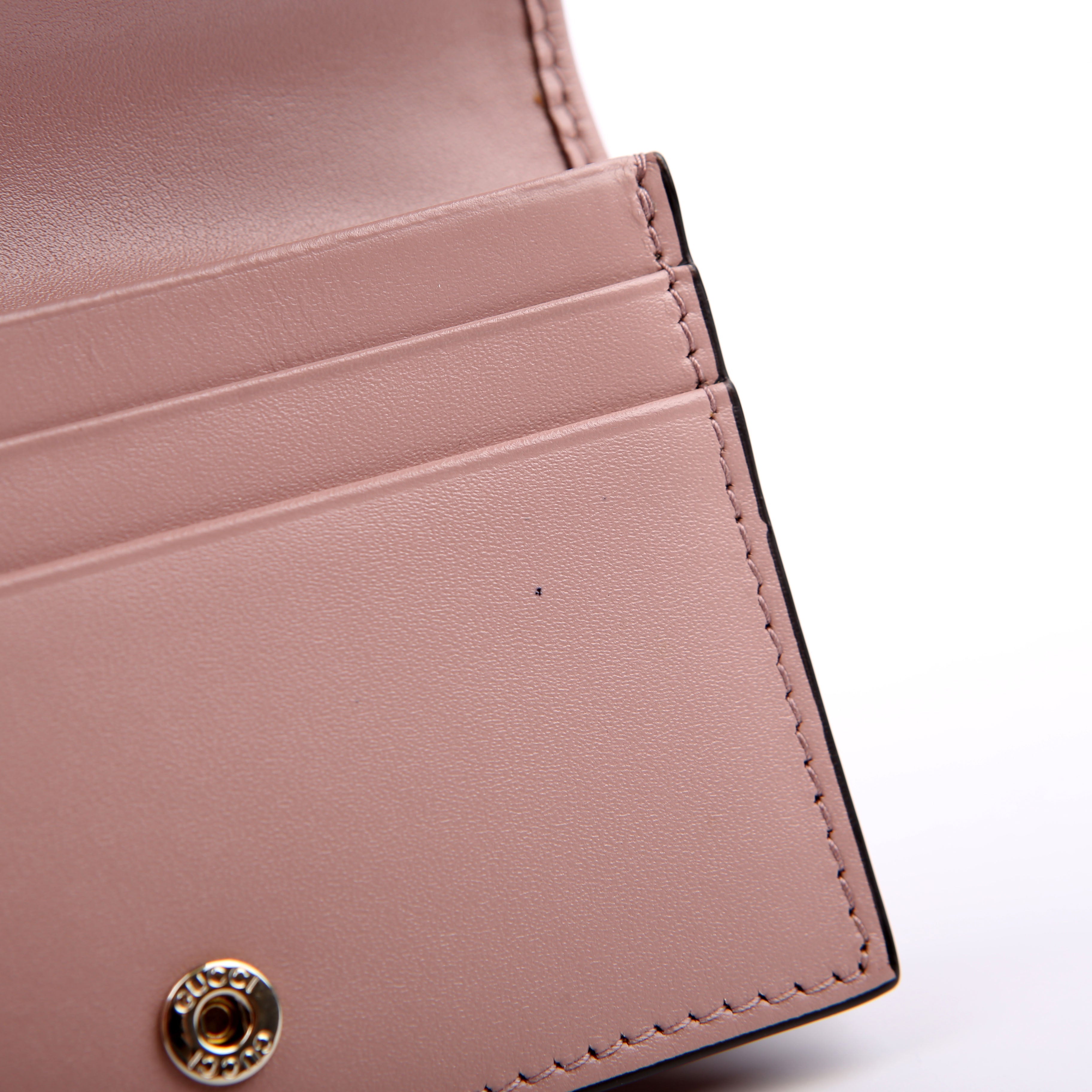 406924 Guccisima Card Holder Pink