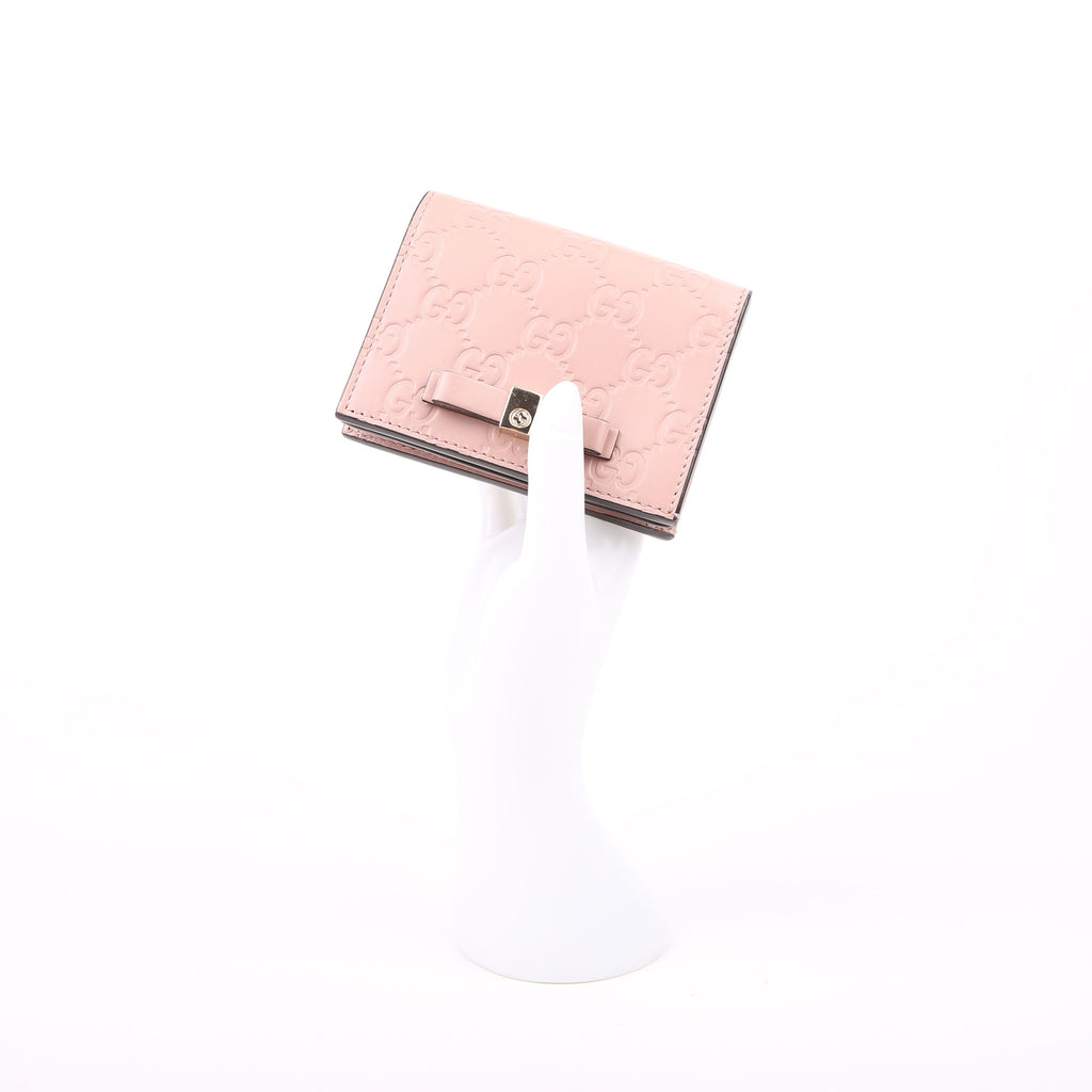 406924 Guccisima Card Holder Pink