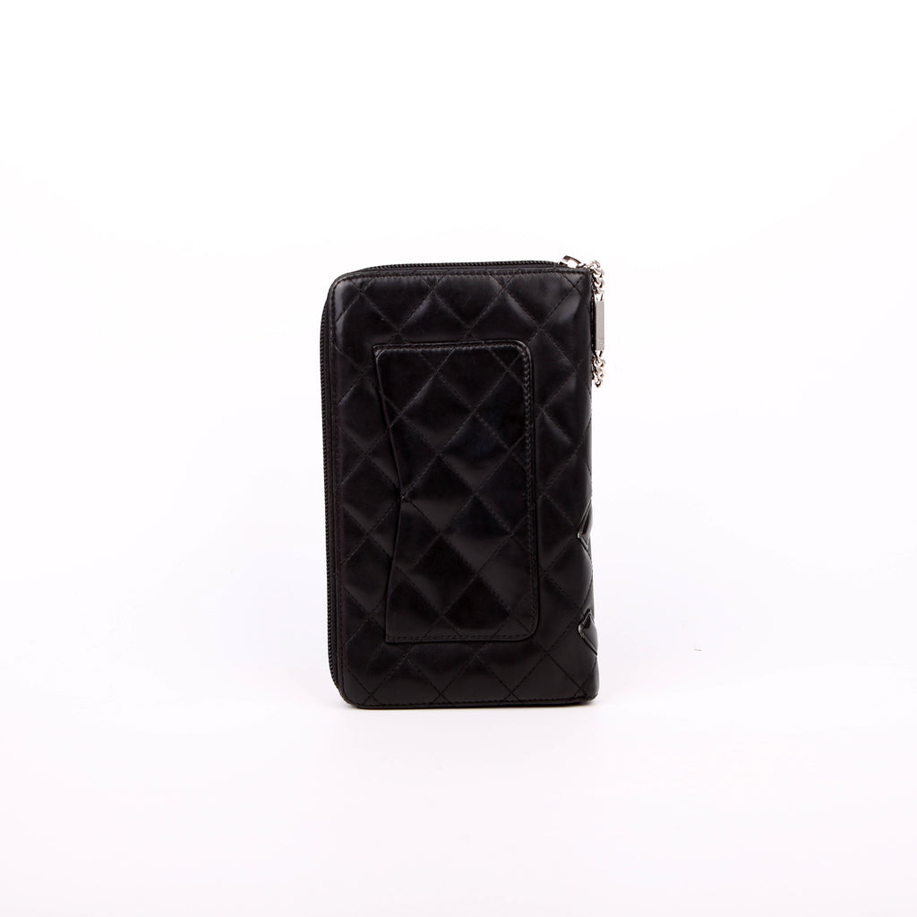 Cambon Ligne Zip Around Organizer Wallet Black