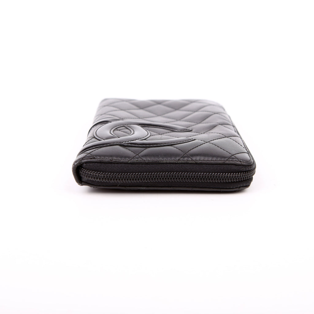 Cambon Ligne Zip Around Organizer Wallet Black