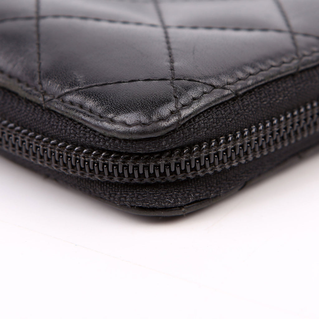 Cambon Ligne Zip Around Organizer Wallet Black
