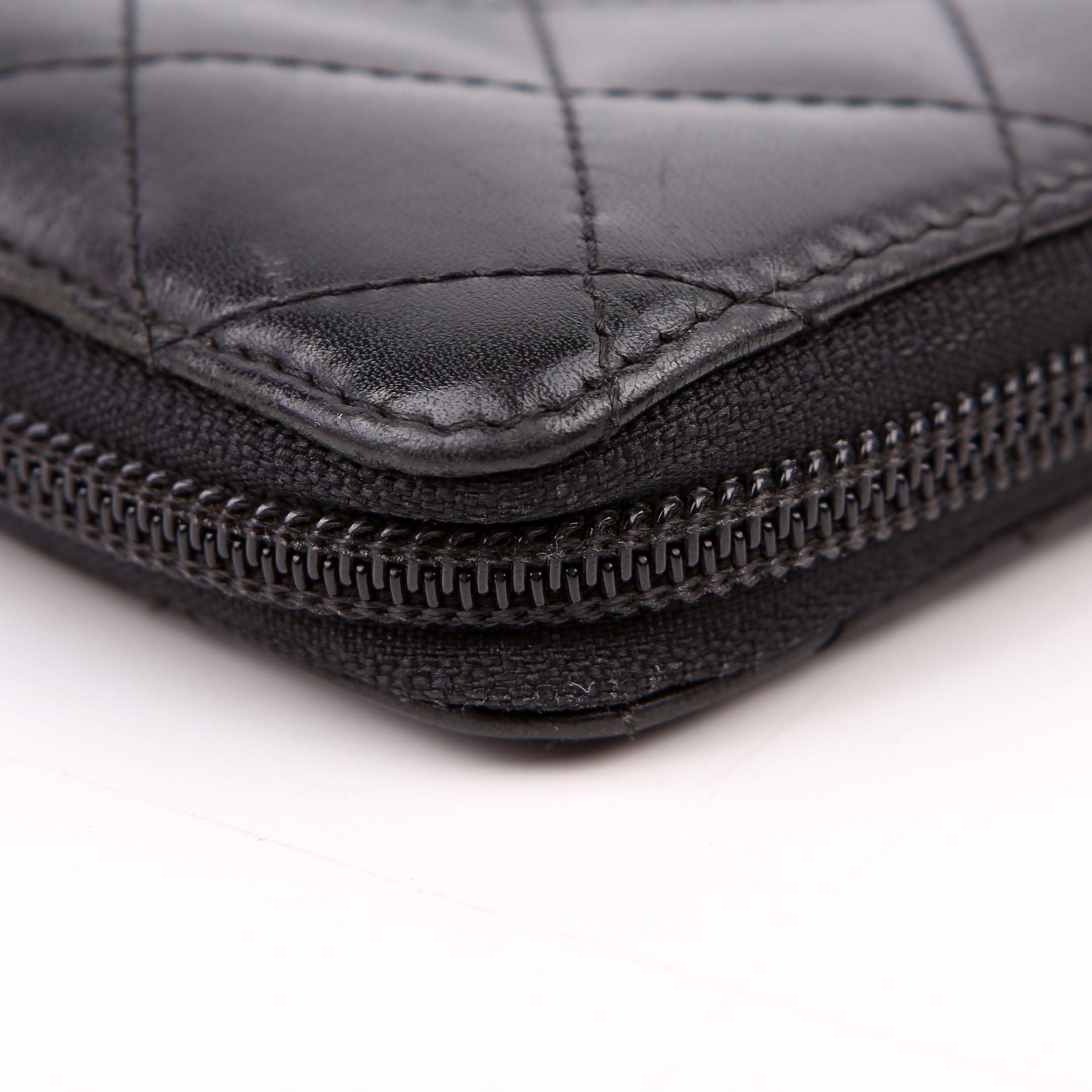 Cambon Ligne Zip Around Organizer Wallet Black