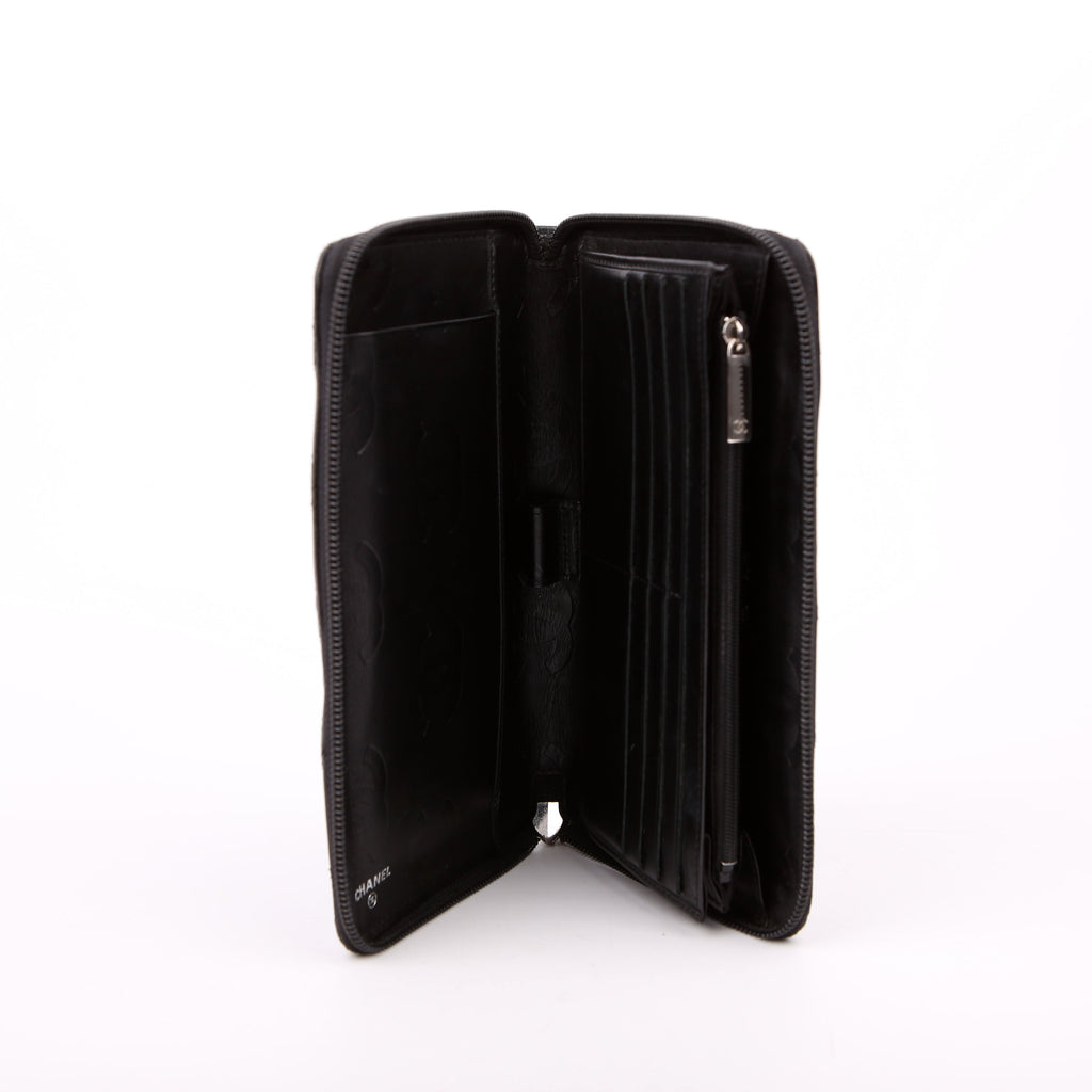 Cambon Ligne Zip Around Organizer Wallet Black