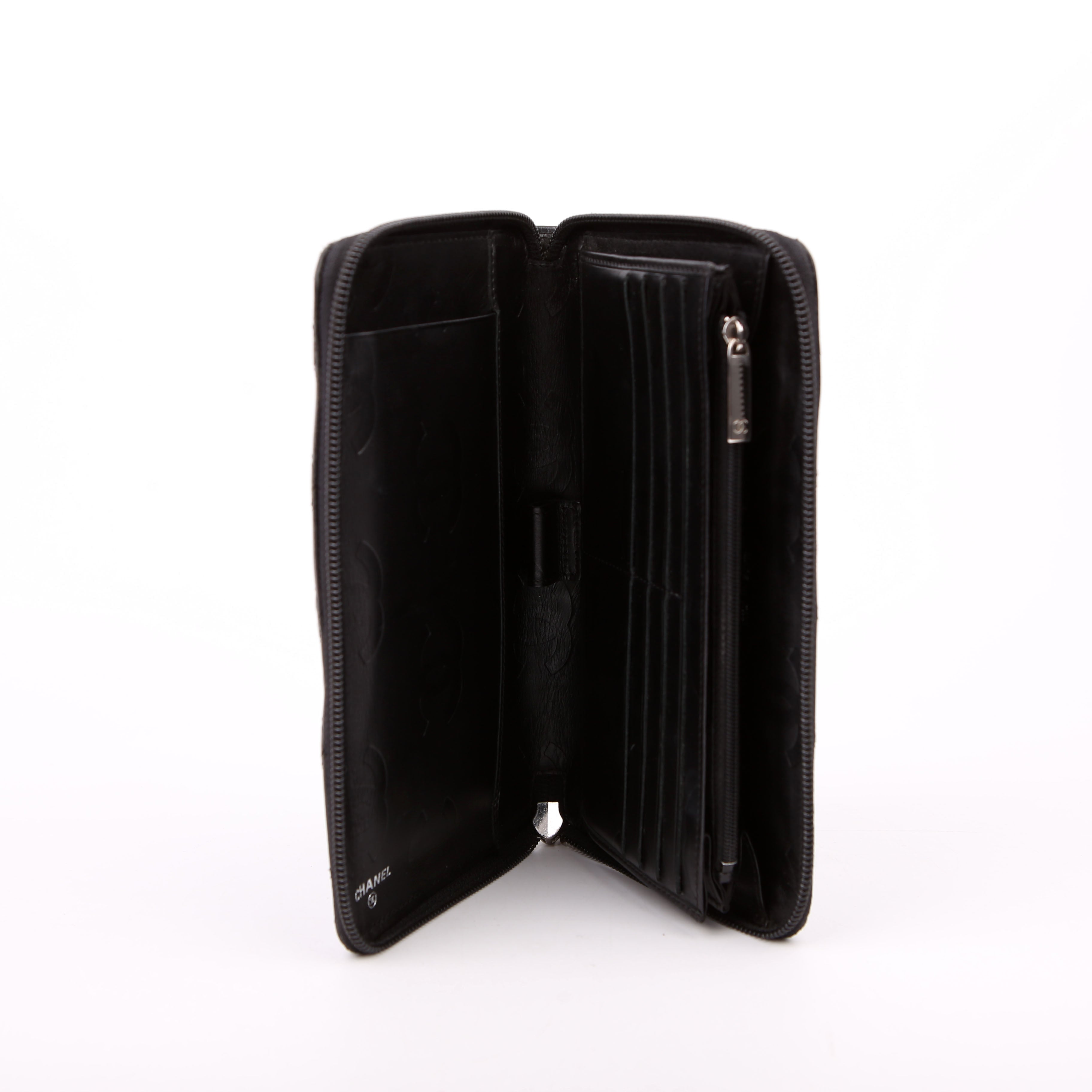 Cambon Ligne Zip Around Organizer Wallet Black