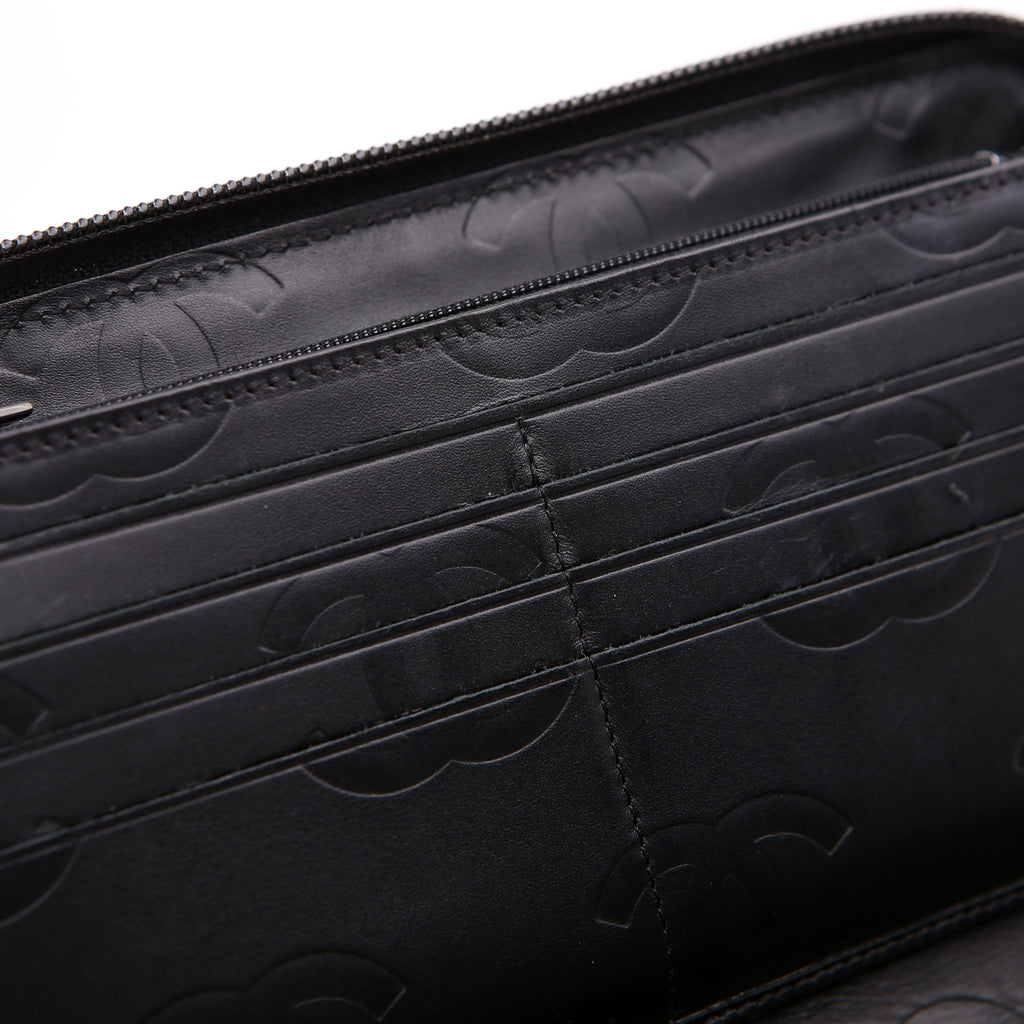 Cambon Ligne Zip Around Organizer Wallet Black