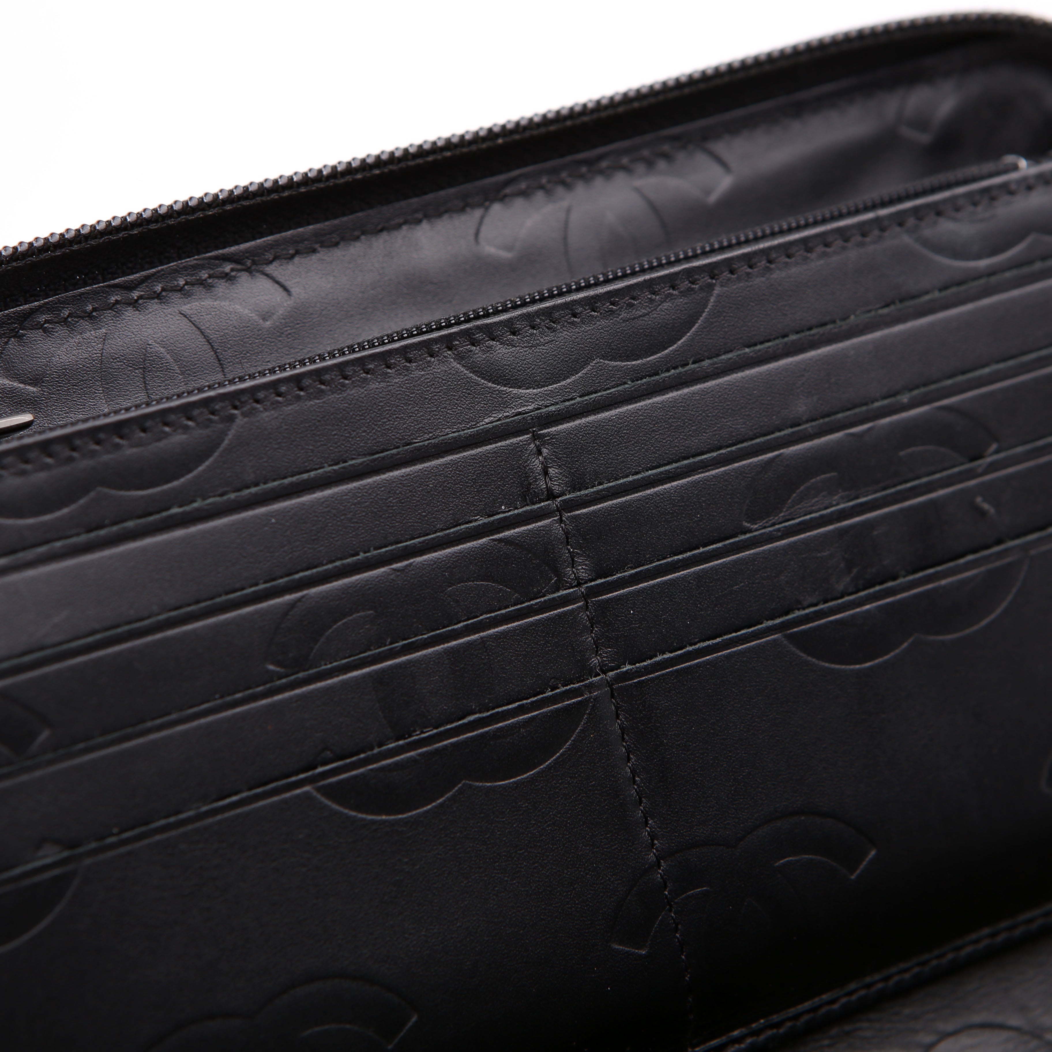 Cambon Ligne Zip Around Organizer Wallet Black