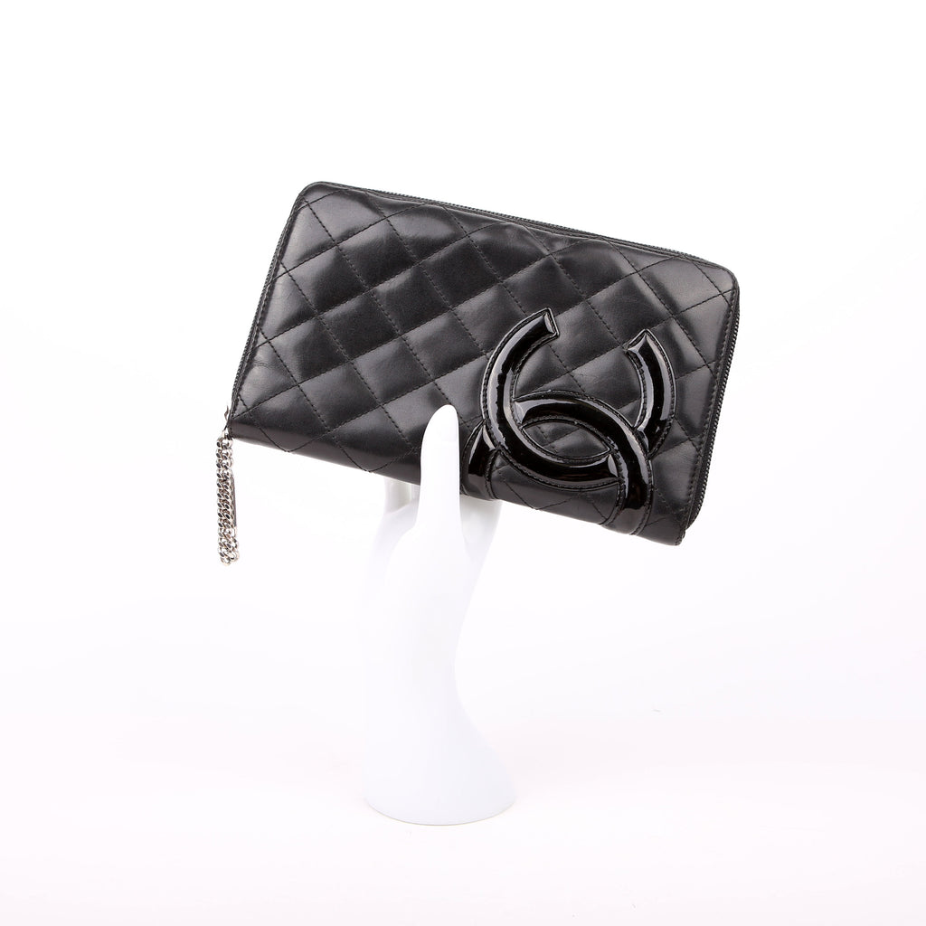 Cambon Ligne Zip Around Organizer Wallet Black