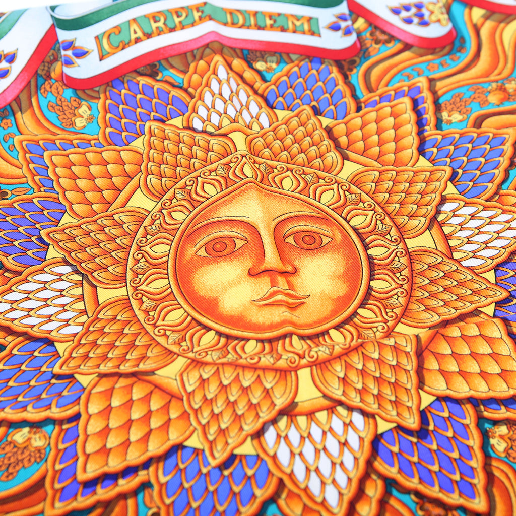 Hermes Carpe Diem Silk Scarf