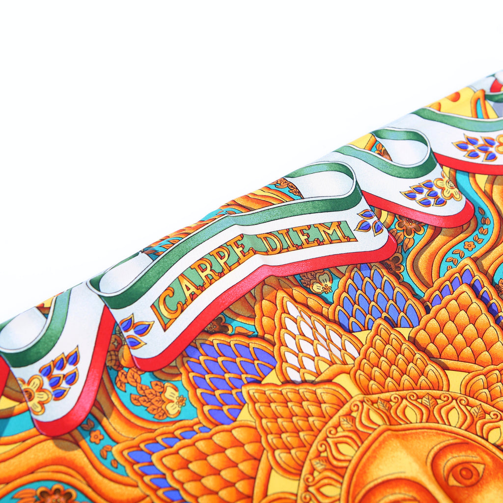 Hermes Carpe Diem Silk Scarf