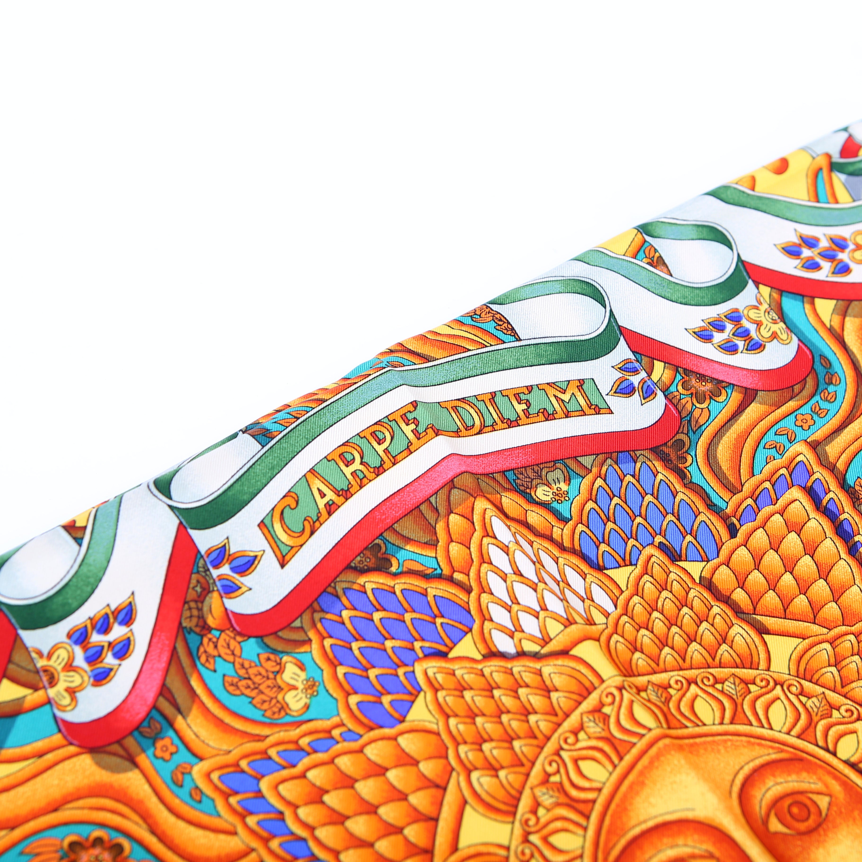 Hermes Carpe Diem Silk Scarf