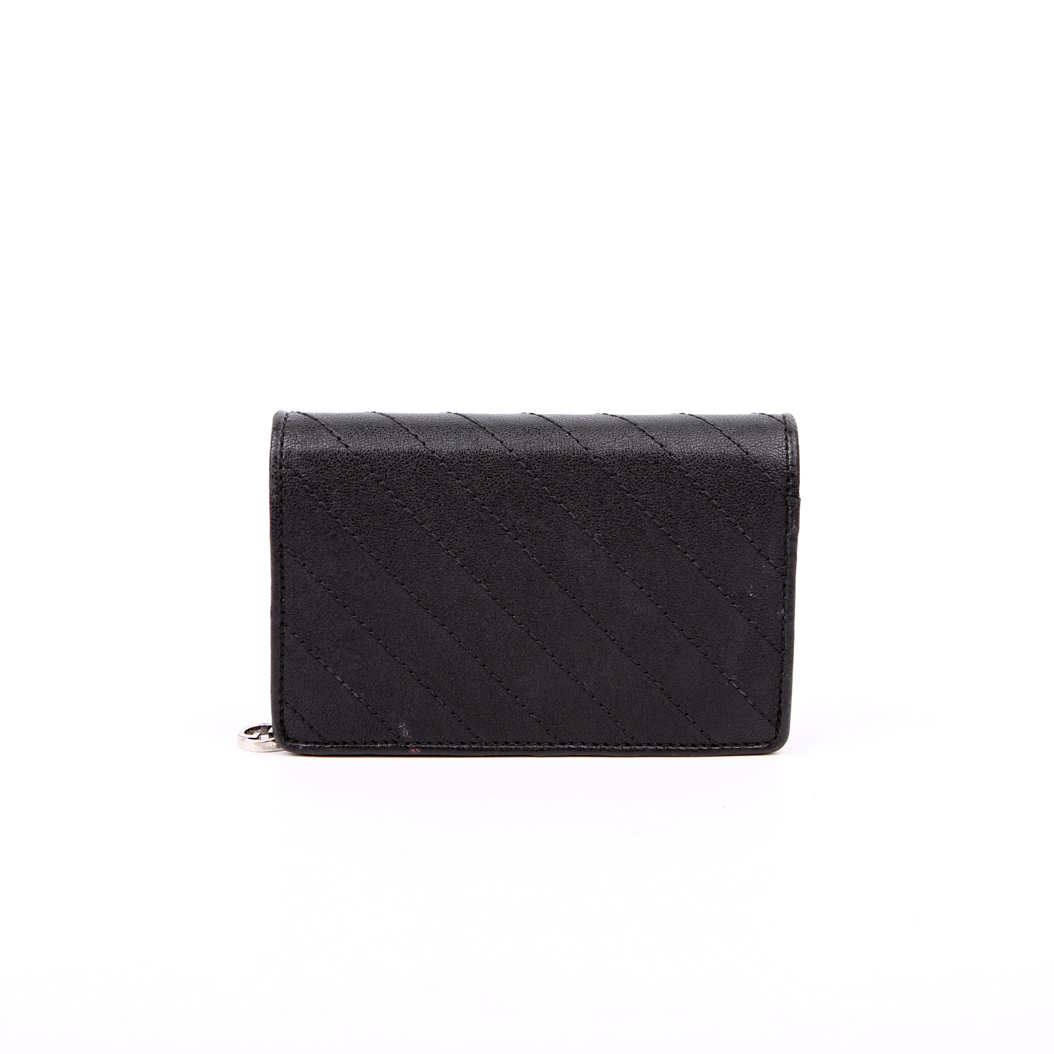 Gucci 760336 Blondie Leather Compact Wallet Black