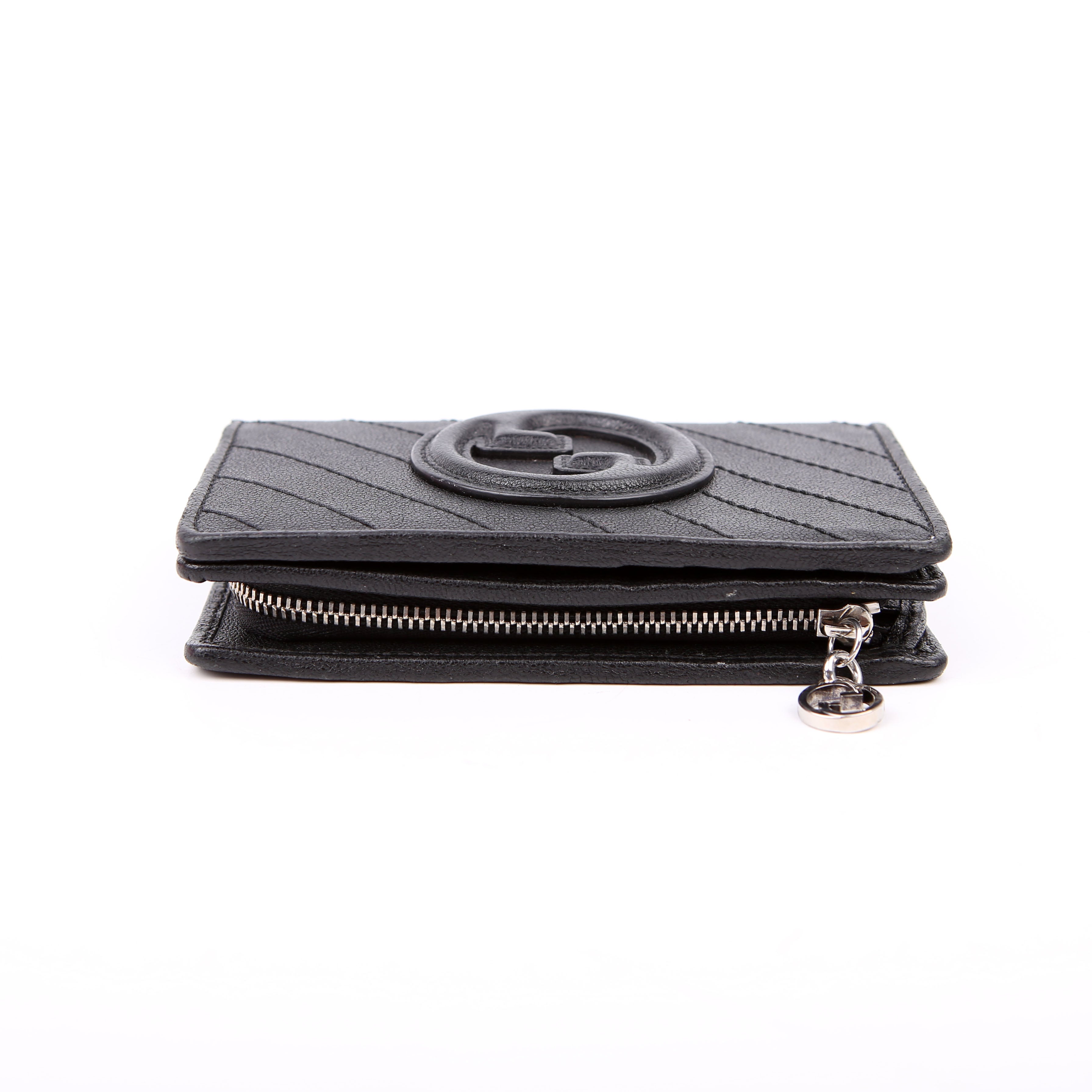 Gucci 760336 Blondie Leather Compact Wallet Black