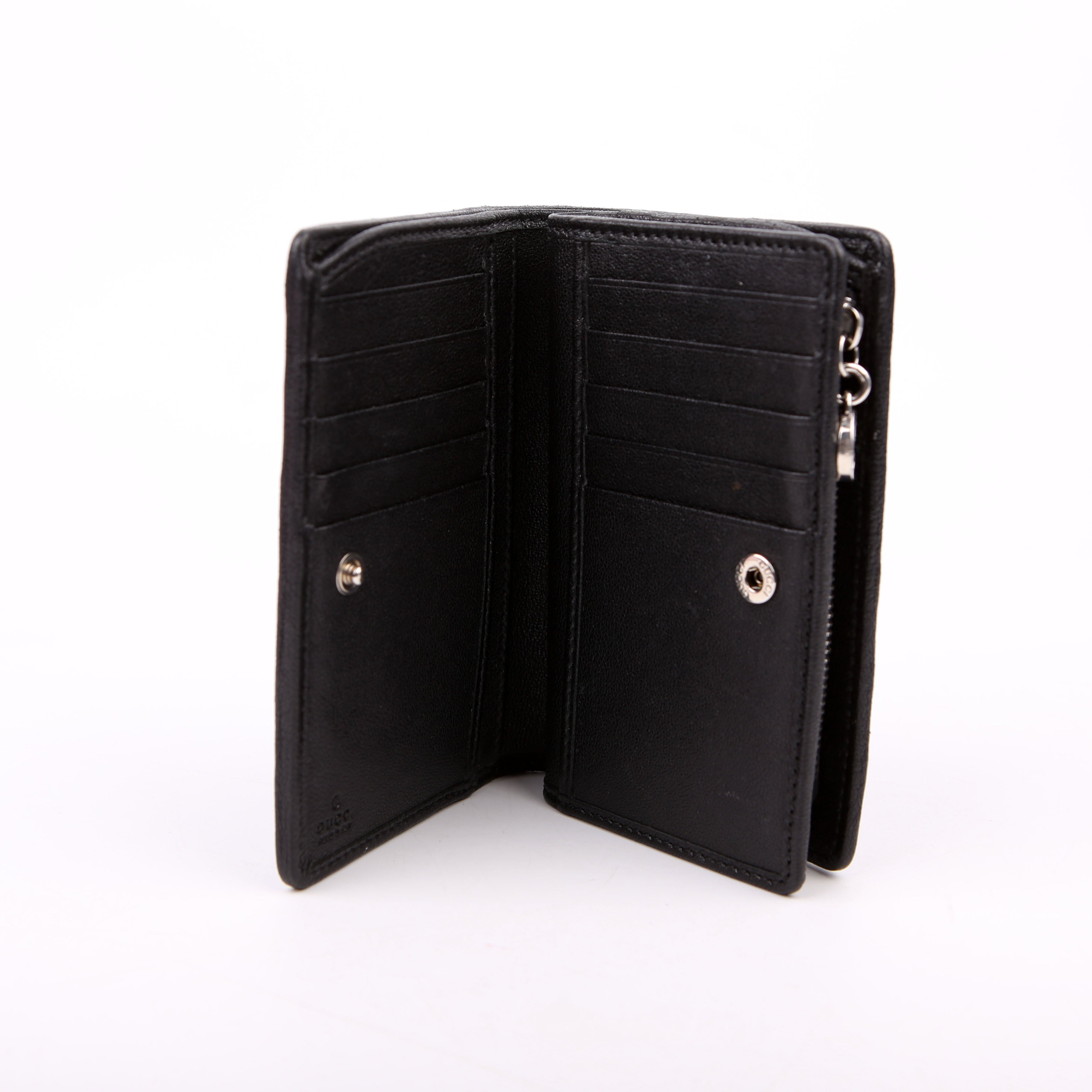 Gucci 760336 Blondie Leather Compact Wallet Black