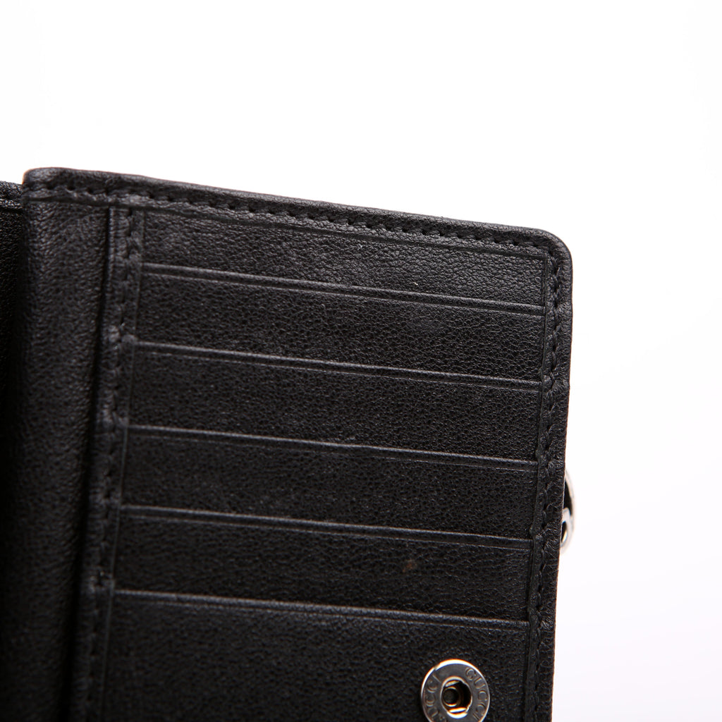 Gucci 760336 Blondie Leather Compact Wallet Black
