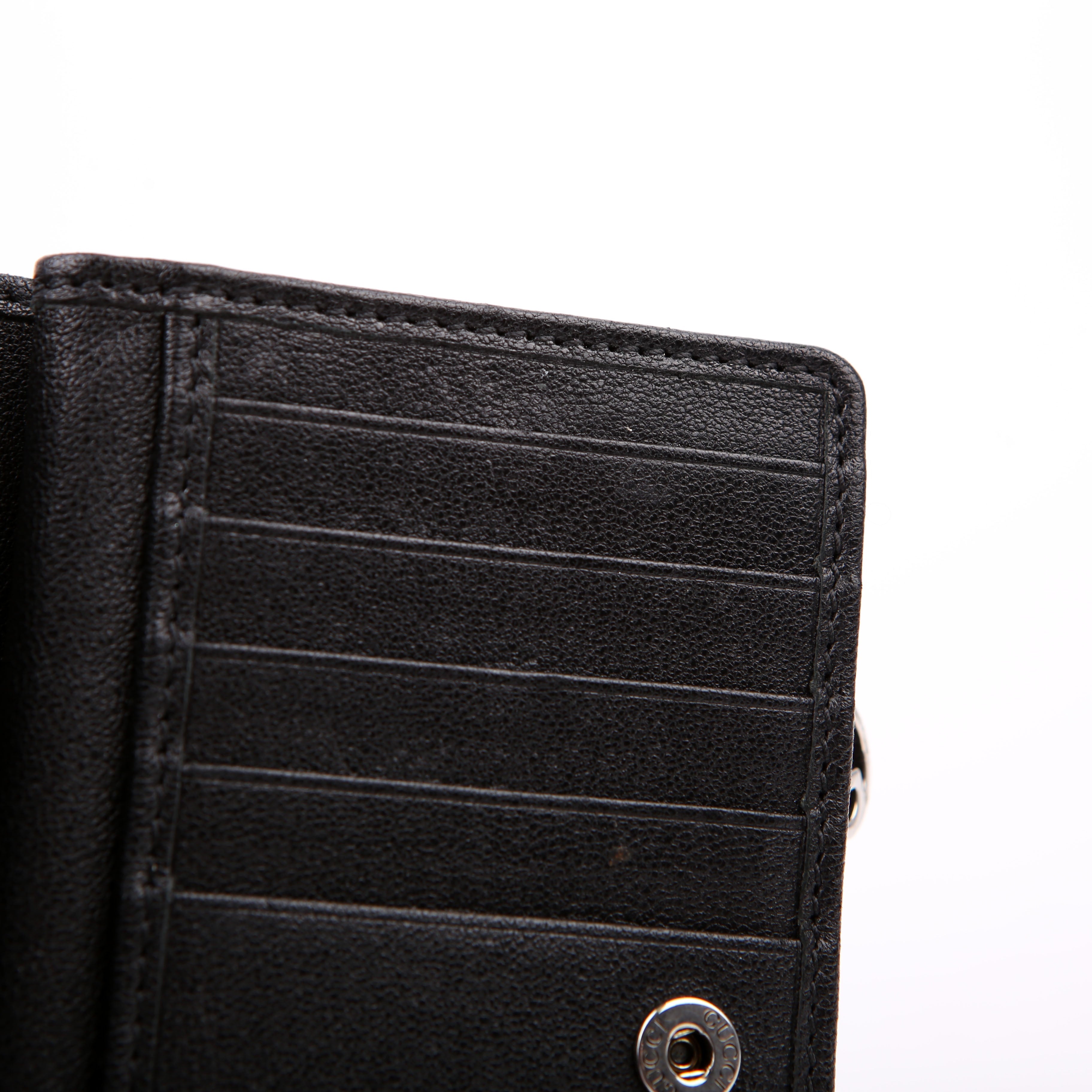 Gucci 760336 Blondie Leather Compact Wallet Black