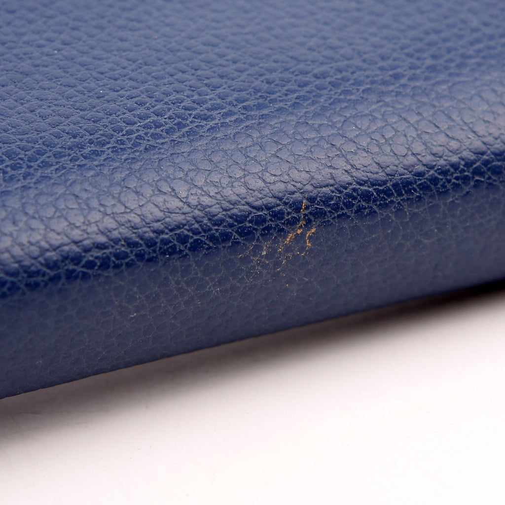 SAINT LAURENT Logo Zip Around Wallet 414680 Blue
