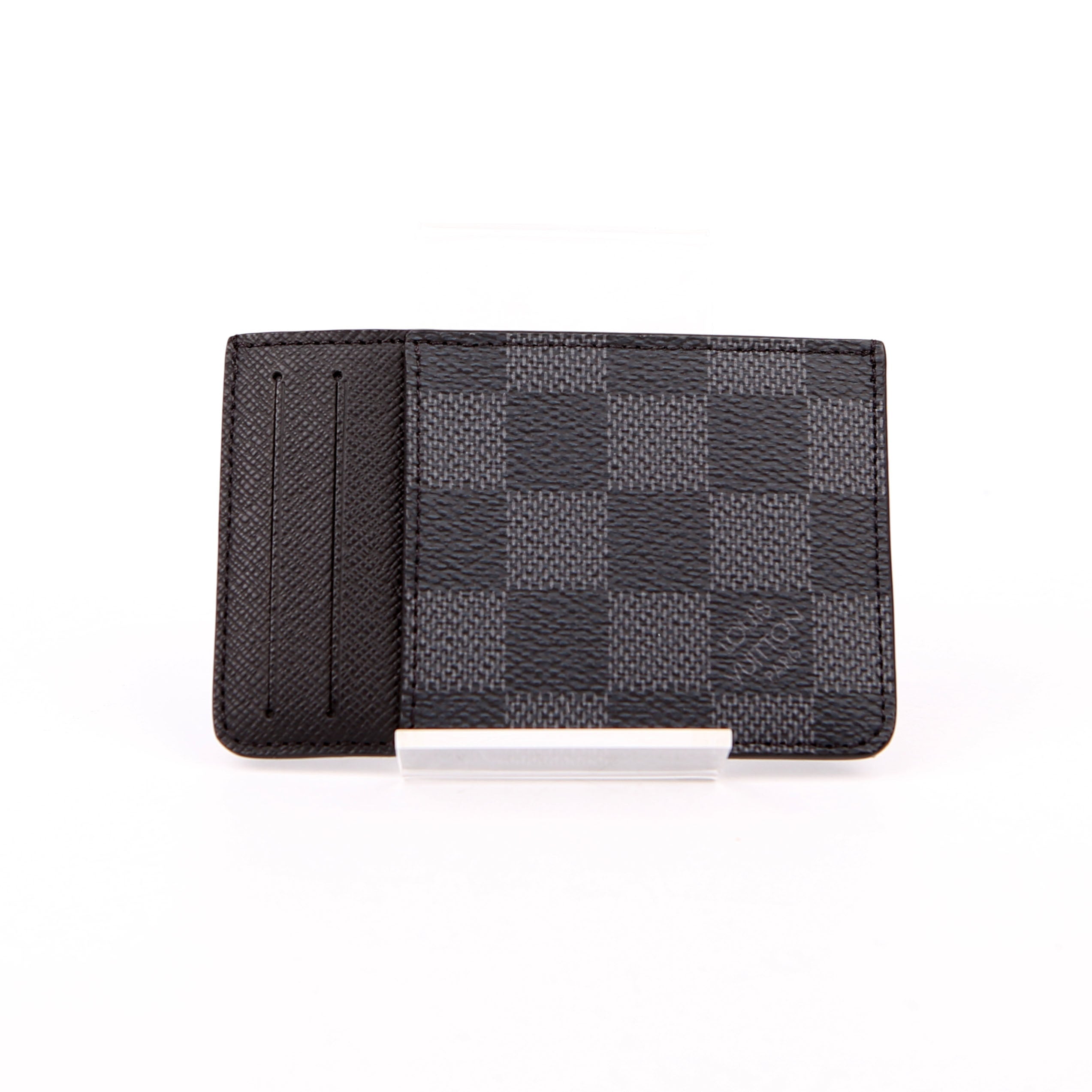 Neo Porte Cartes Card Holder Damier Graphite