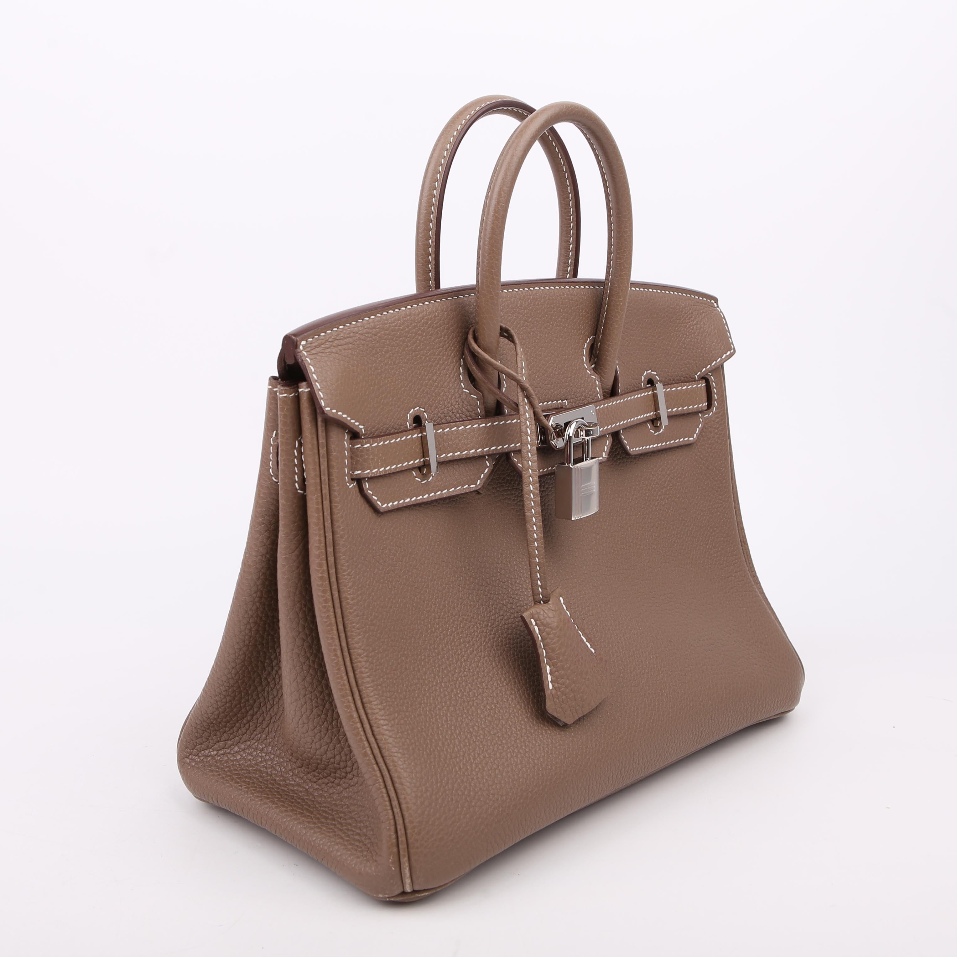 Hermes Birkin 25 Togo 2019 Etoupe/Palladium