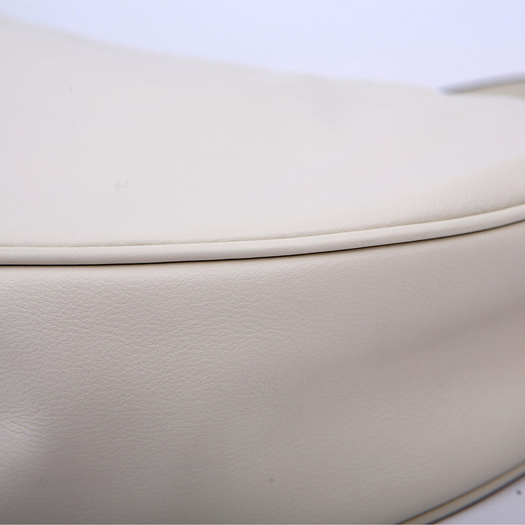 Prada 1BC255 Demi-Lune Shoulder Bag Large Calfskin White