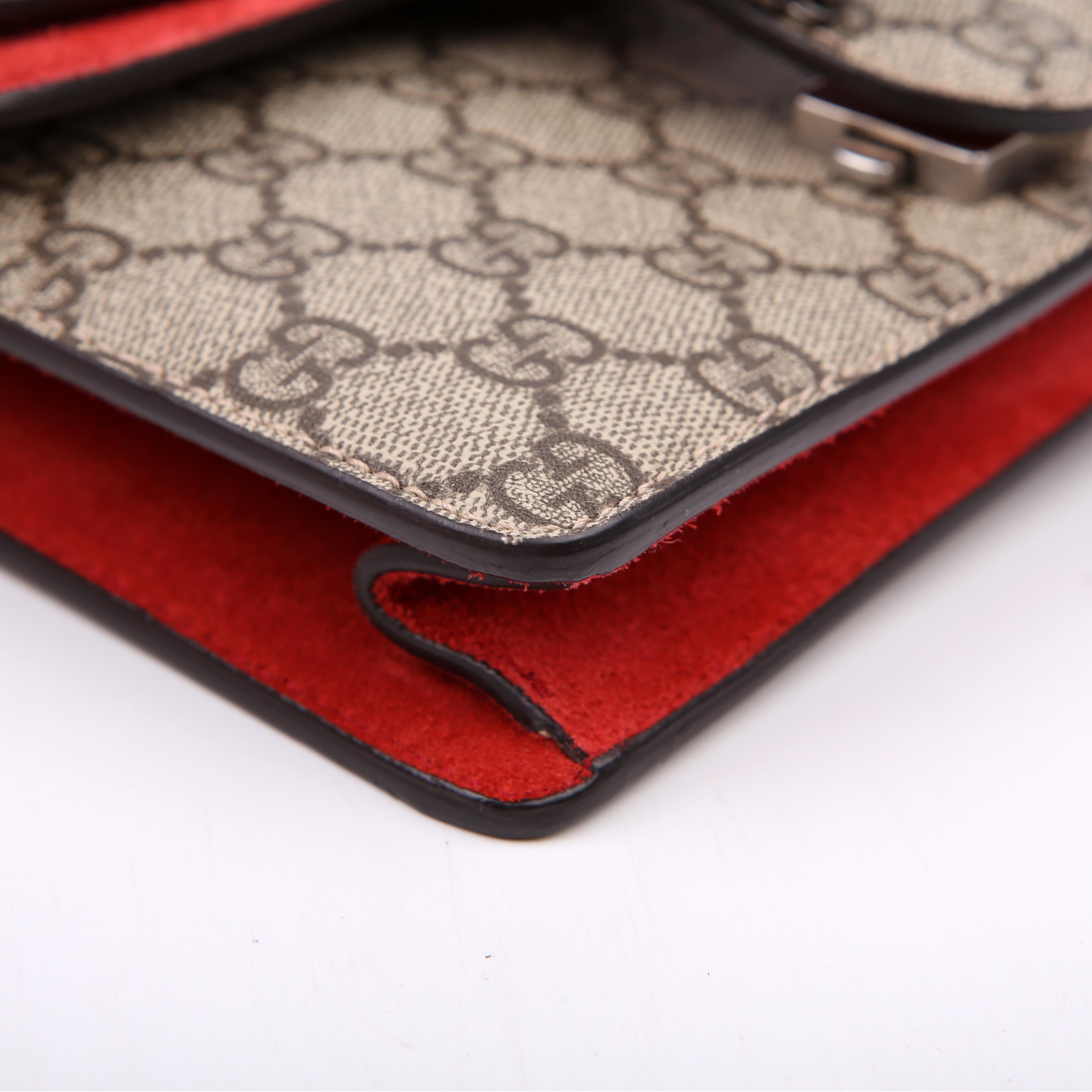 Gucci 421970 Dionysus GG Shoulder Mini Red
