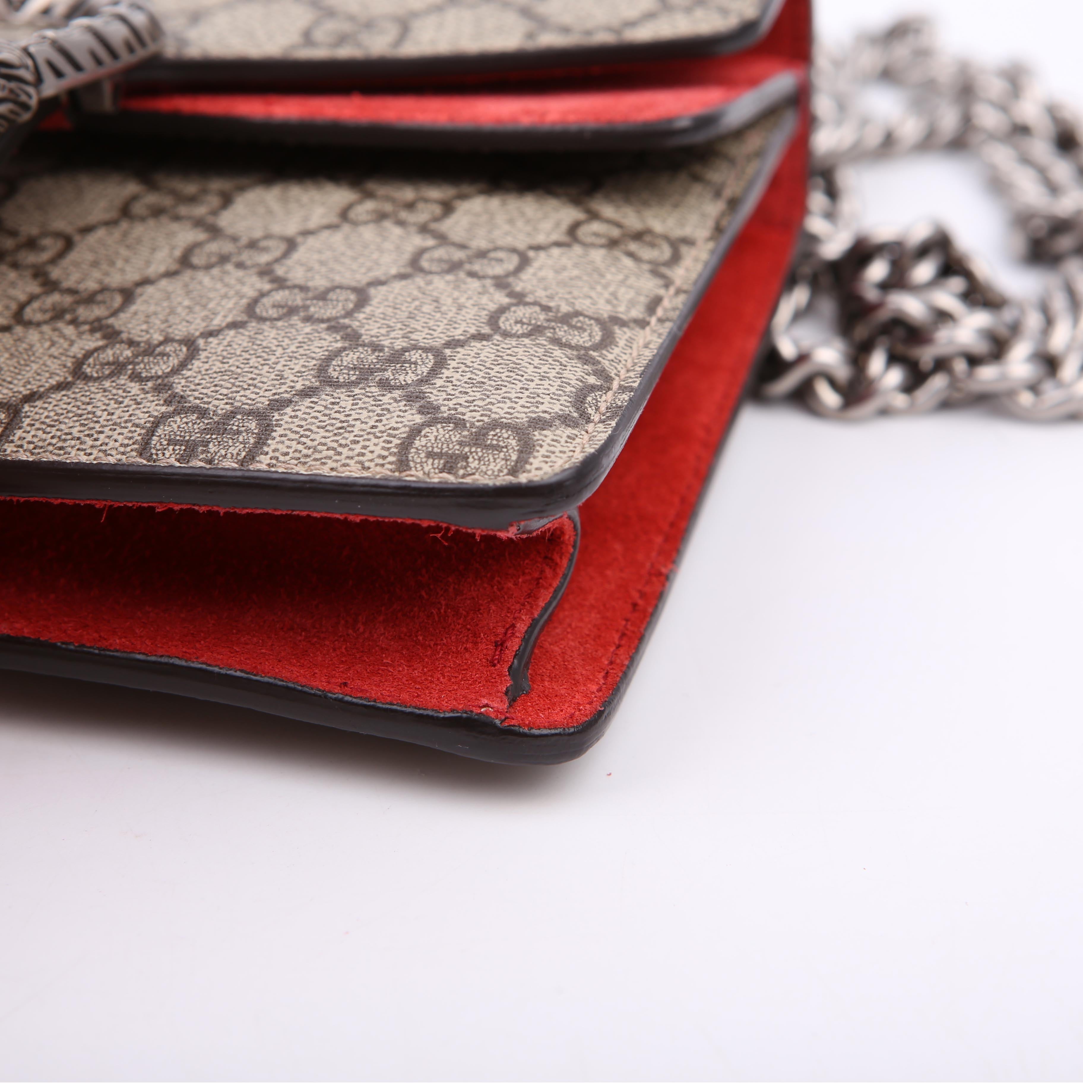 Gucci 421970 Dionysus GG Shoulder Mini Red