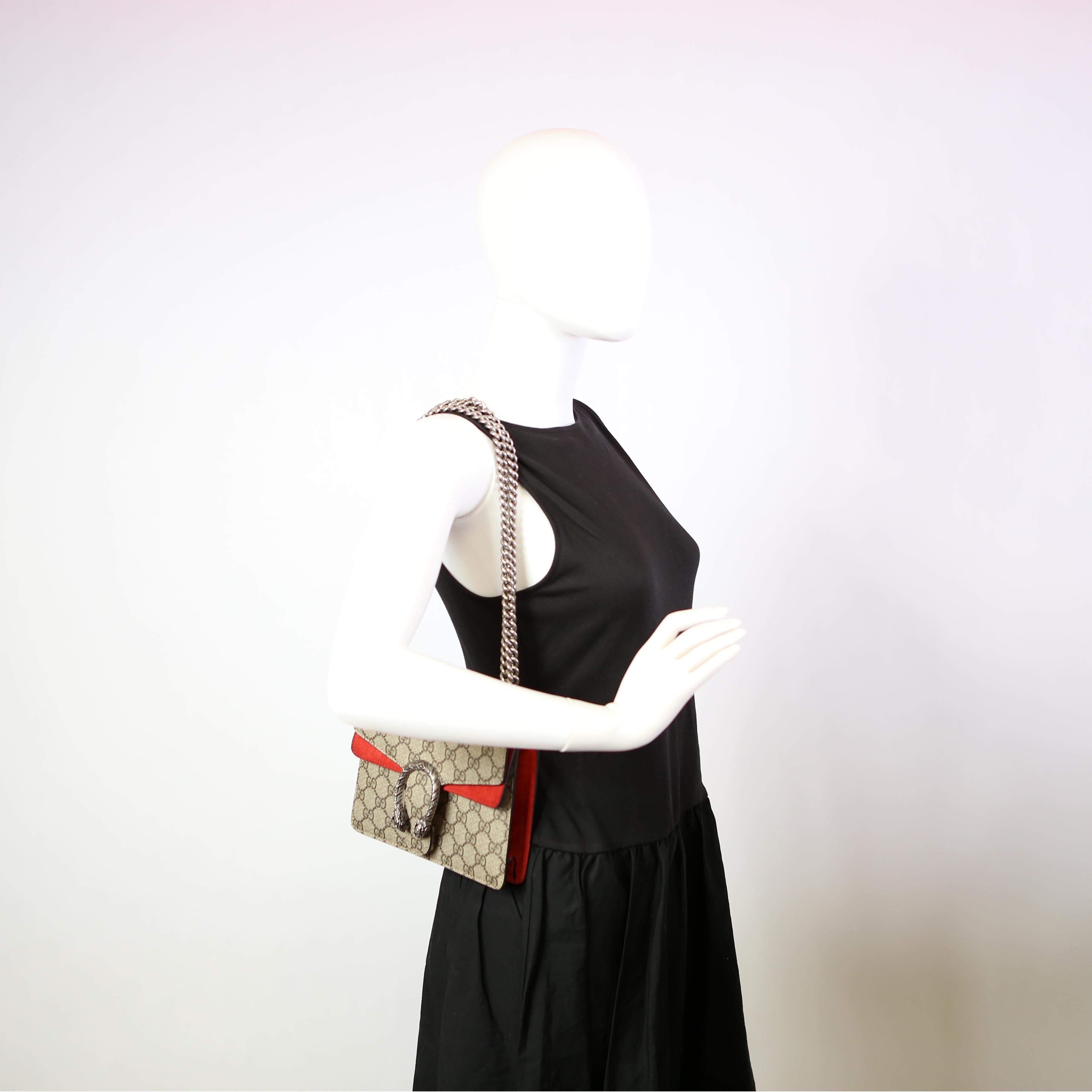 Gucci 421970 Dionysus GG Shoulder Mini Red