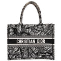 Dior Book Tote Embossed Plan De Paris Medium Black