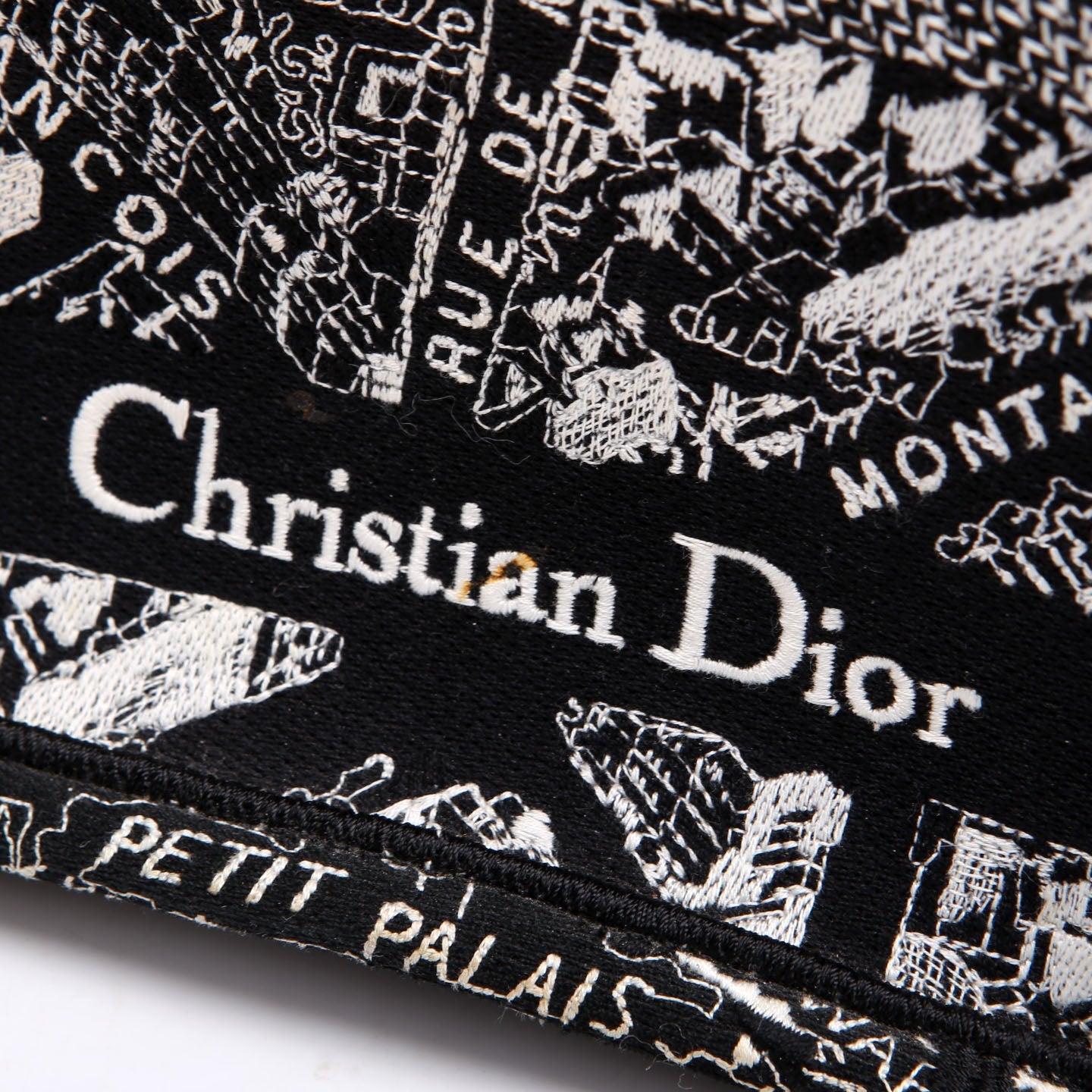 Dior Book Tote Embossed Plan De Paris Medium Black