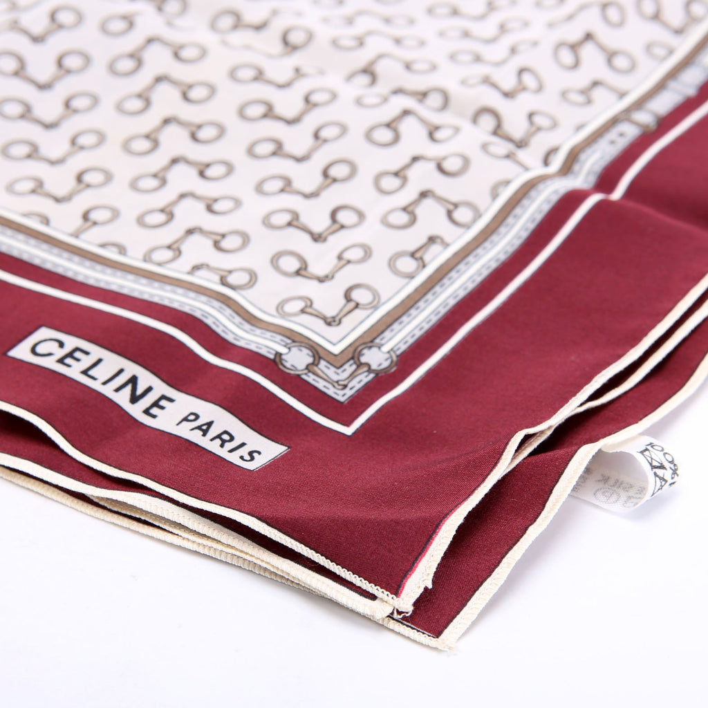 Chaines Classiques Silk 55CM Scarf Red/Grey