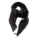 Chris 1947 Velvet Silk 90CM Scarf Black