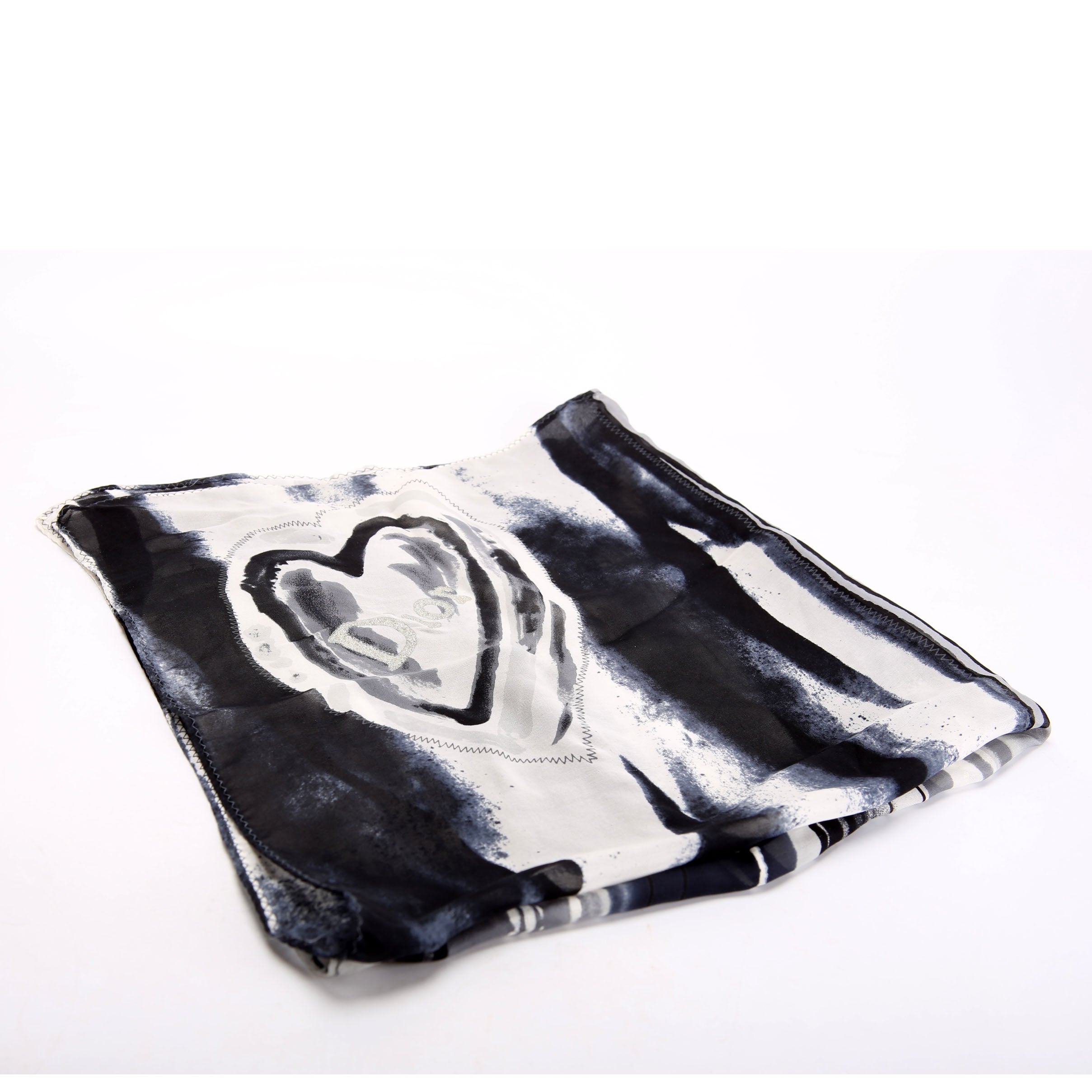 Vintage Square Silk 65CM Scarf Grey