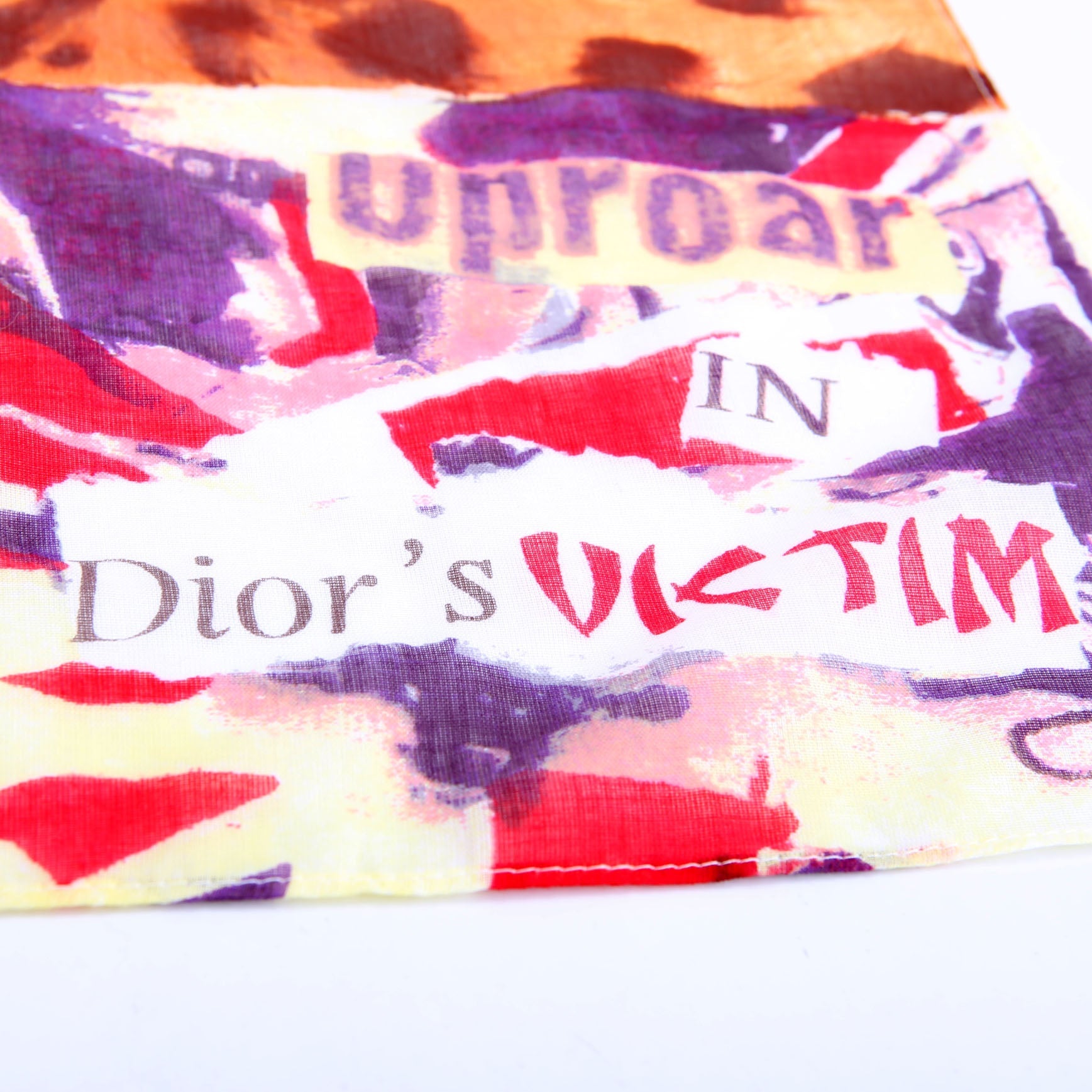 Dior's Victim Square Cotton 55CM Scarf Multicolor