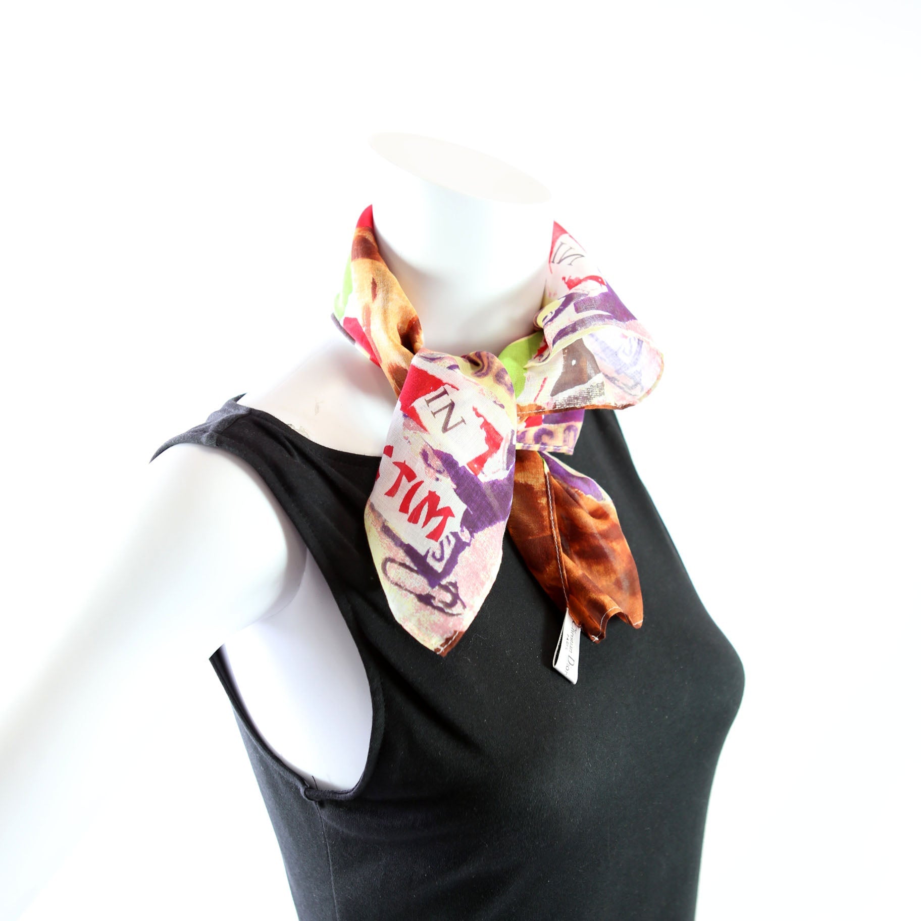 Dior's Victim Square Cotton 55CM Scarf Multicolor
